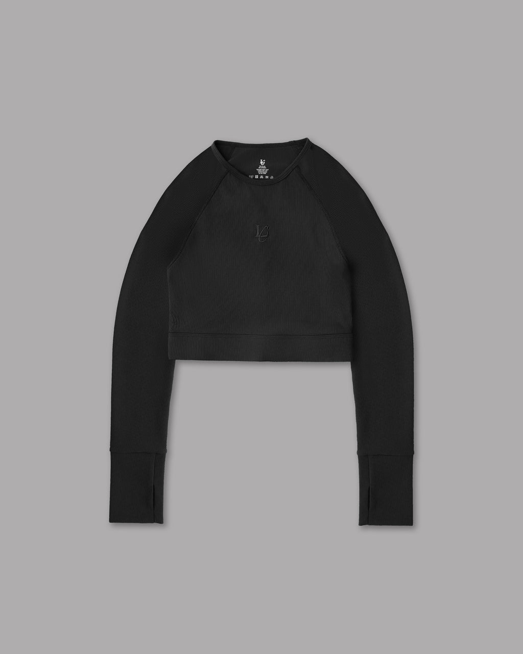 Crop Top Ribbed - Nero