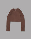 Crop Top Ribbed - Cioccolato