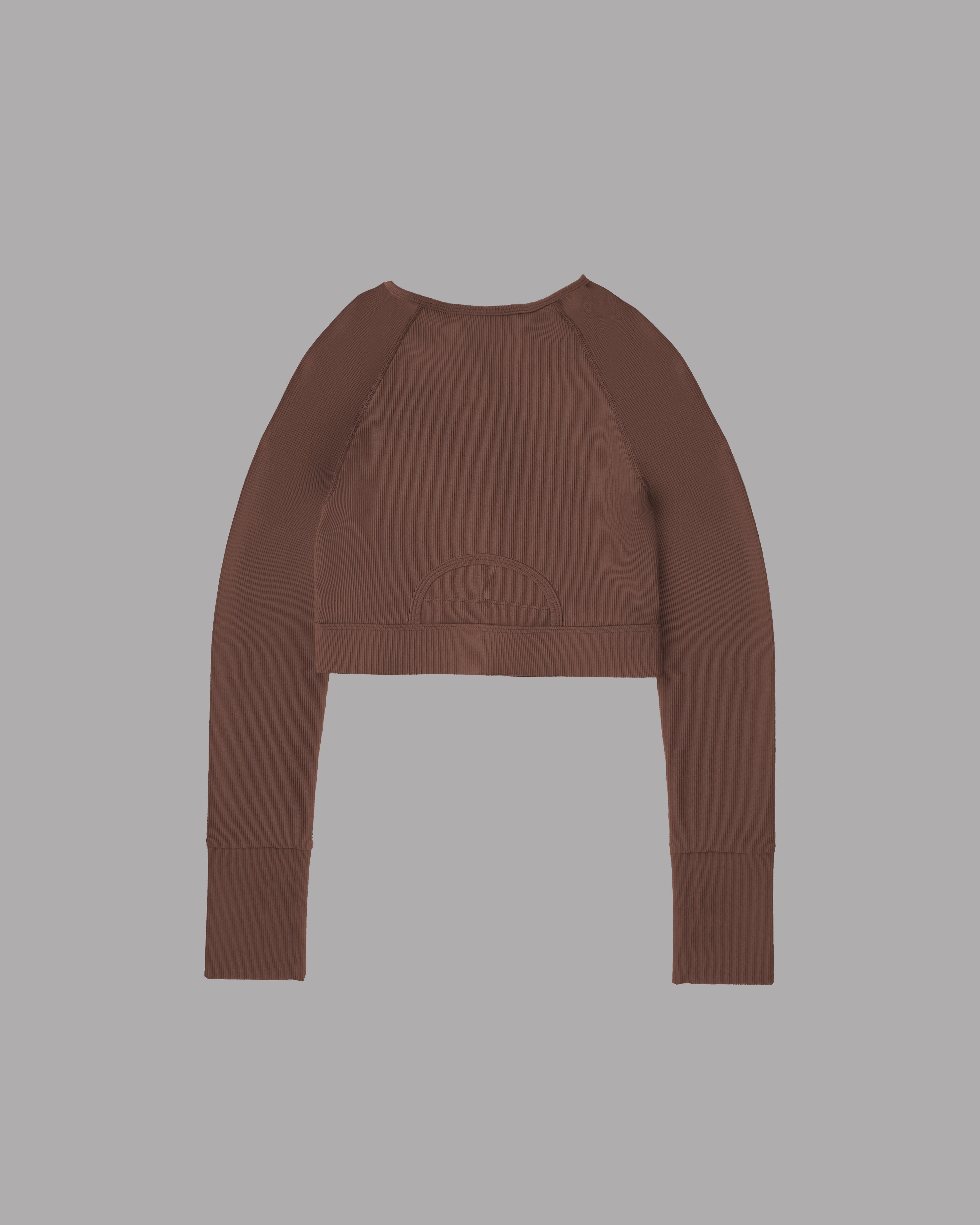 Crop Top Ribbed - Cioccolato