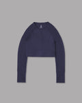 Crop Top Ribbed - Blu