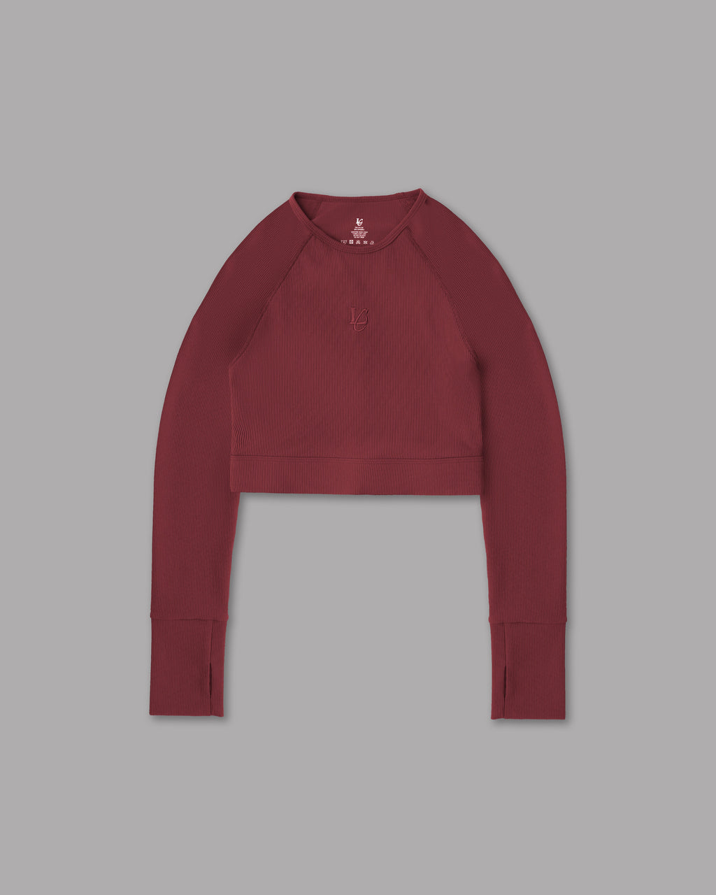 Crop Top Ribbed - Burgundy