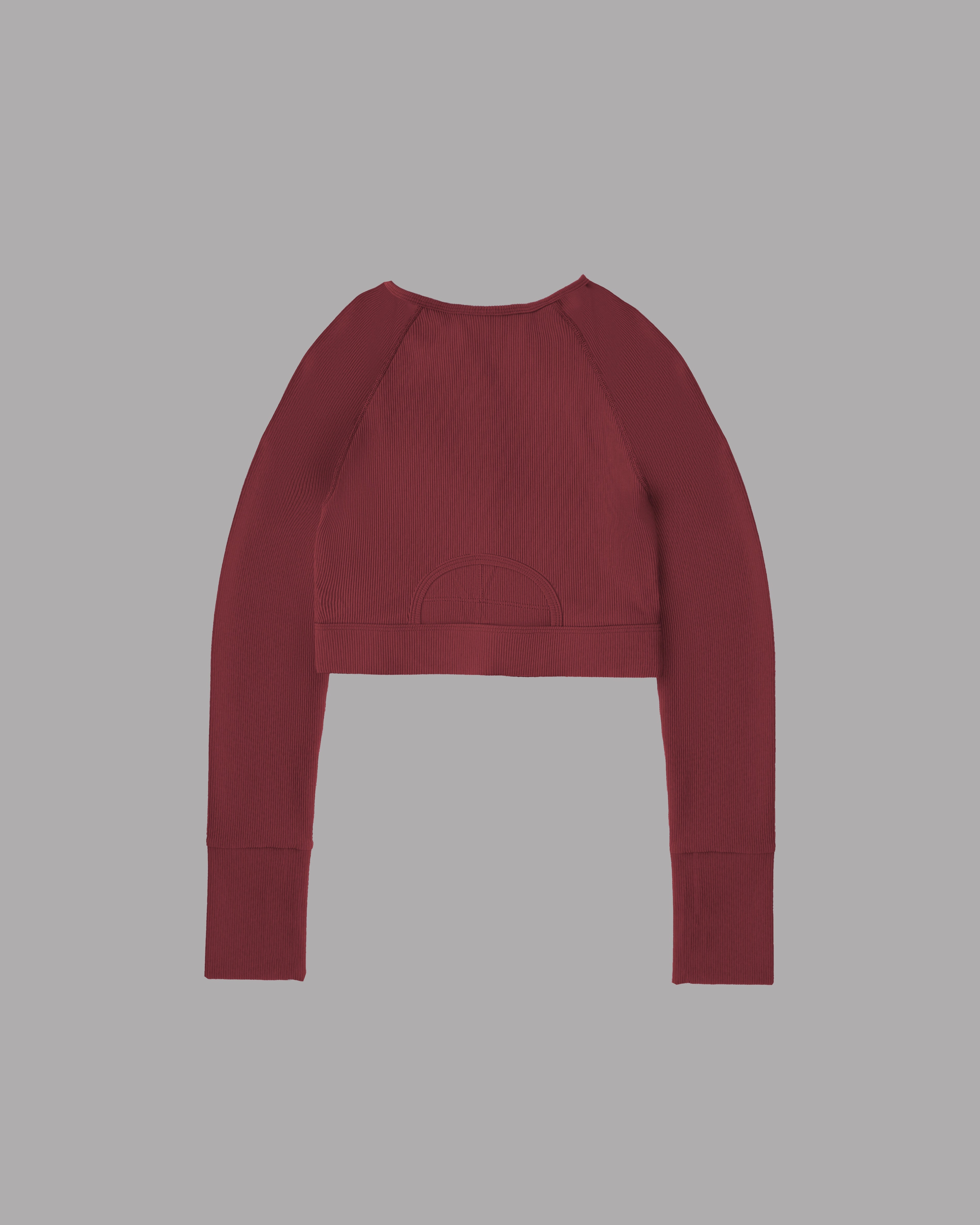 Crop Top Ribbed - Burgundy