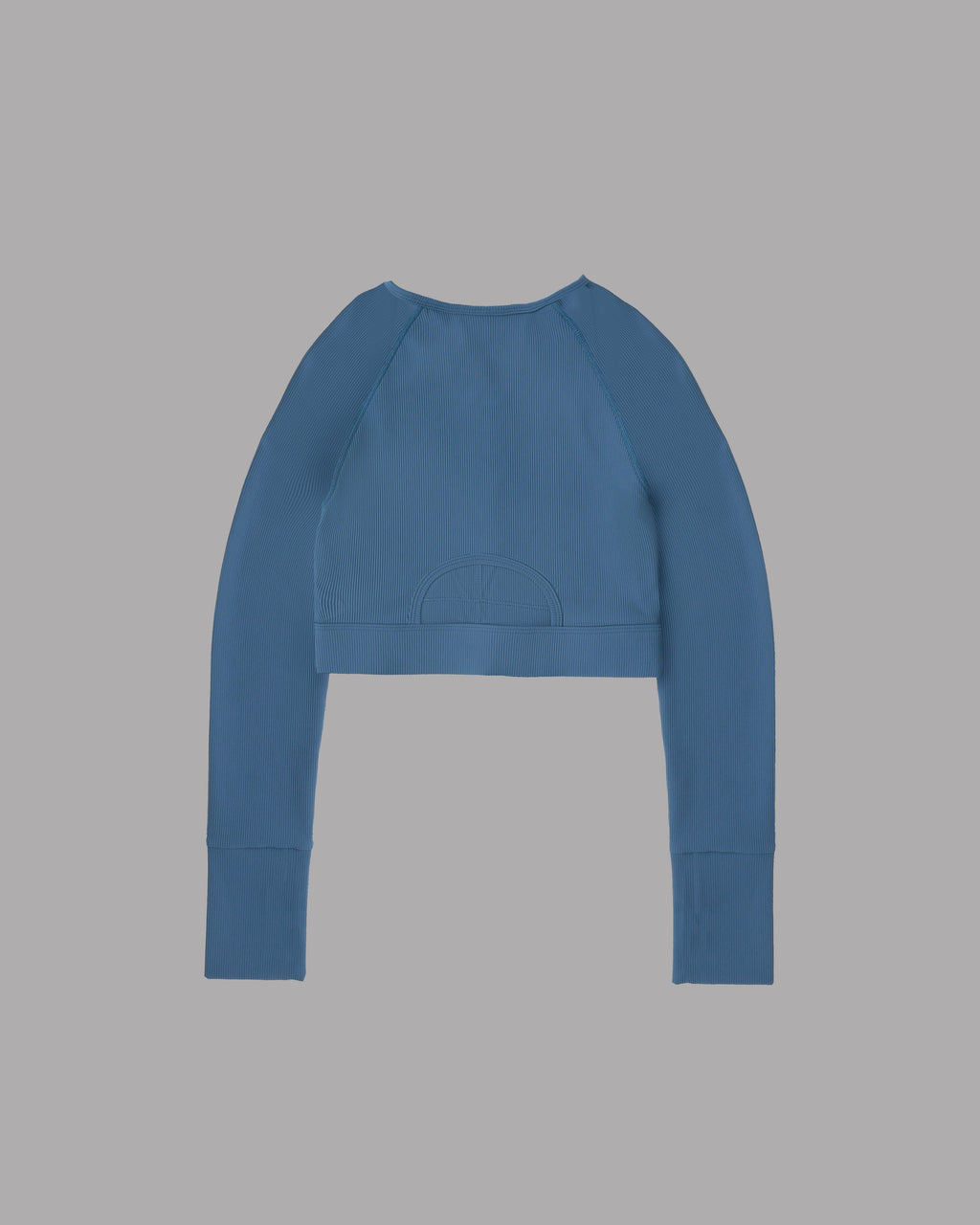 Crop Top Ribbed - Petrolio