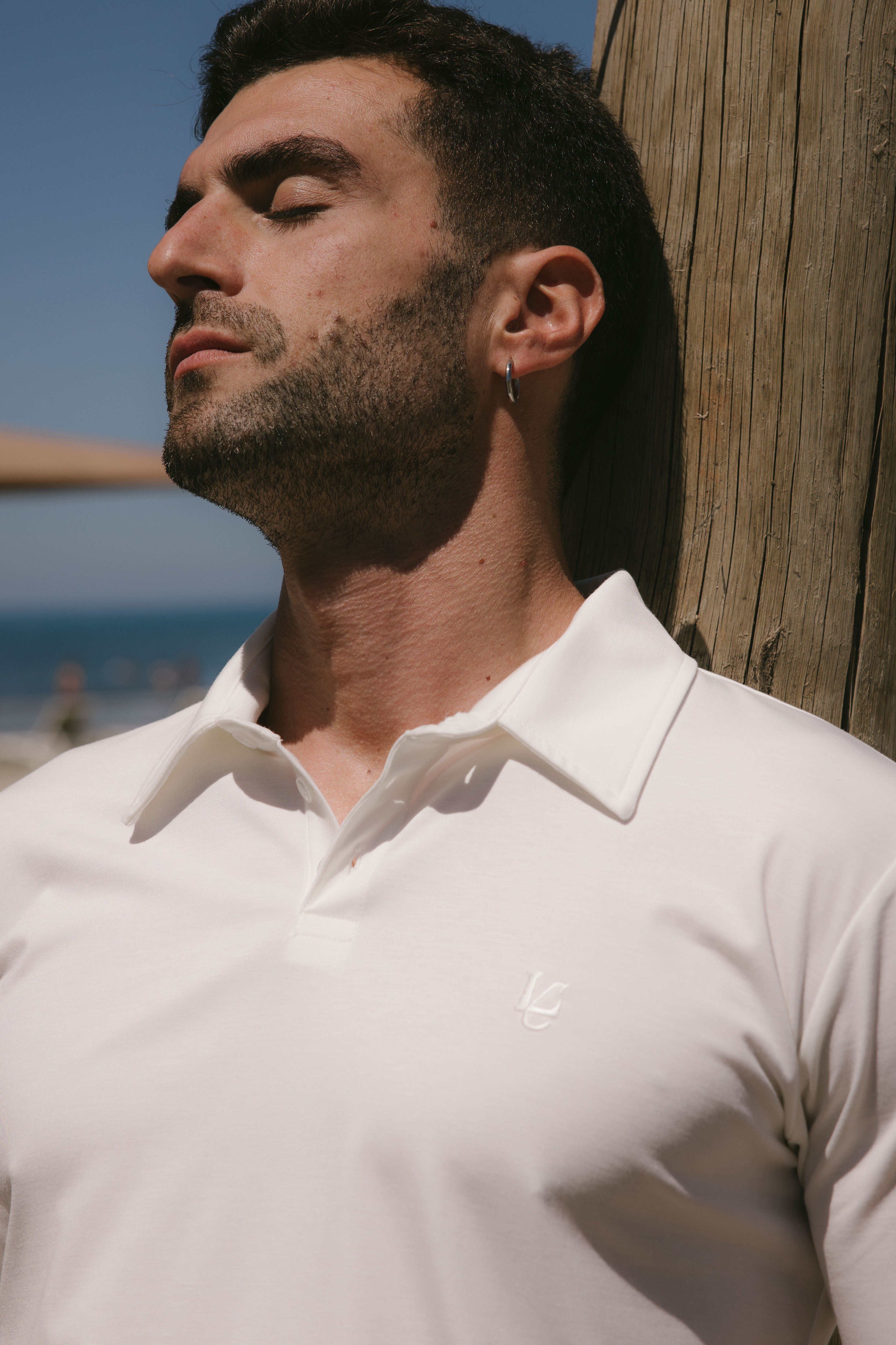 POLO VISCOSA BIANCA