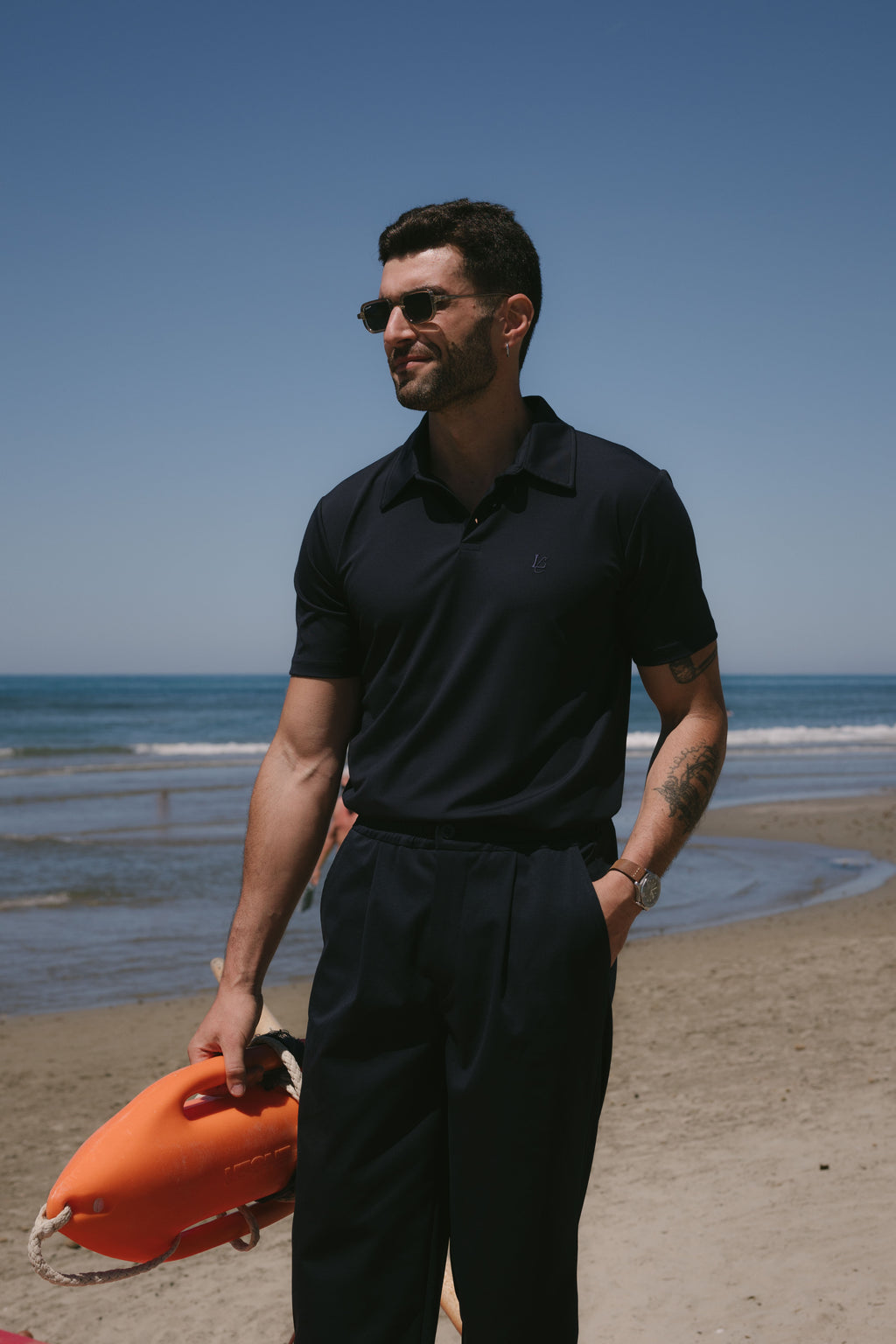 POLO VISCOSA BLU NAVY