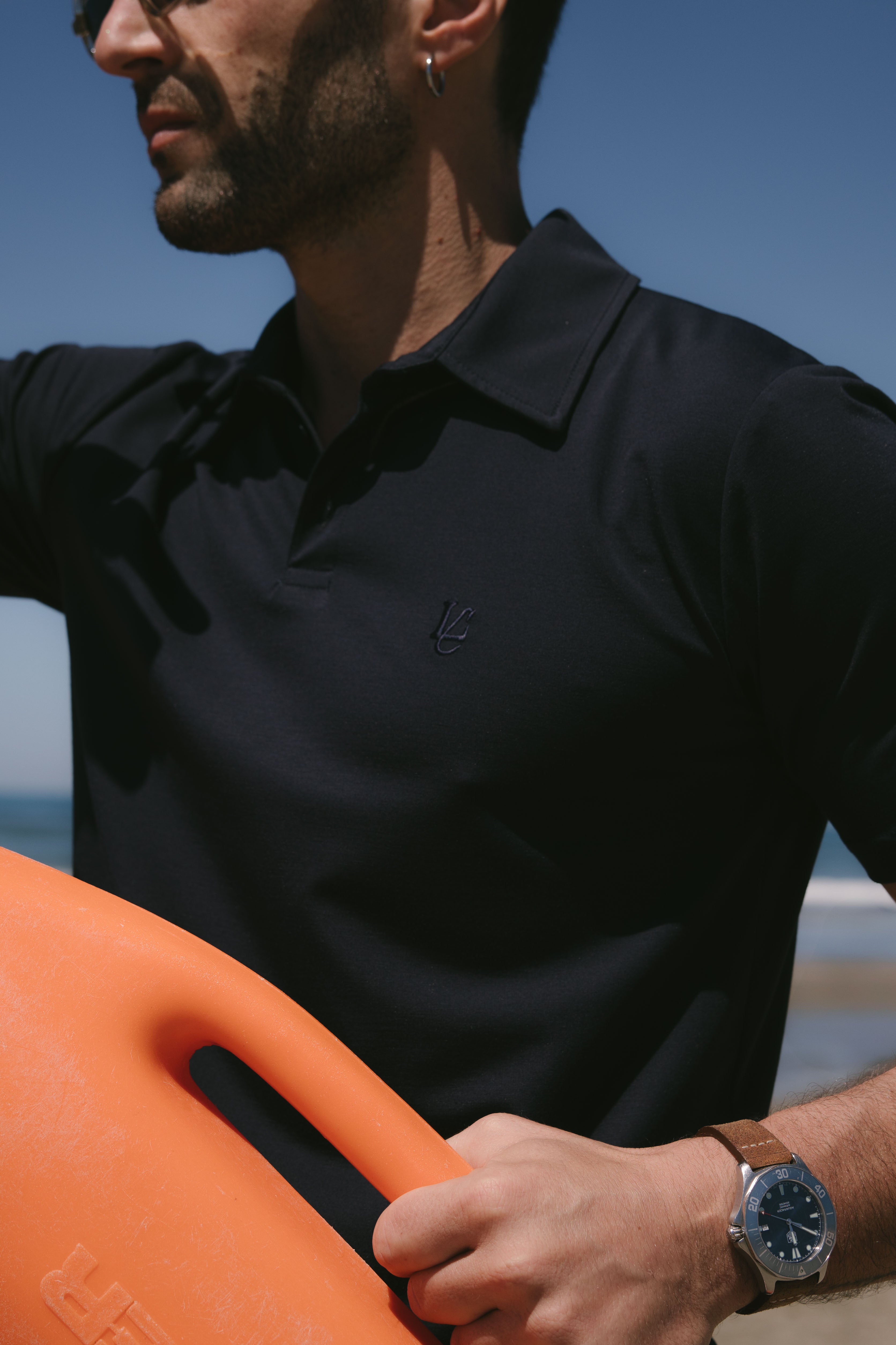 POLO VISCOSA BLU NAVY