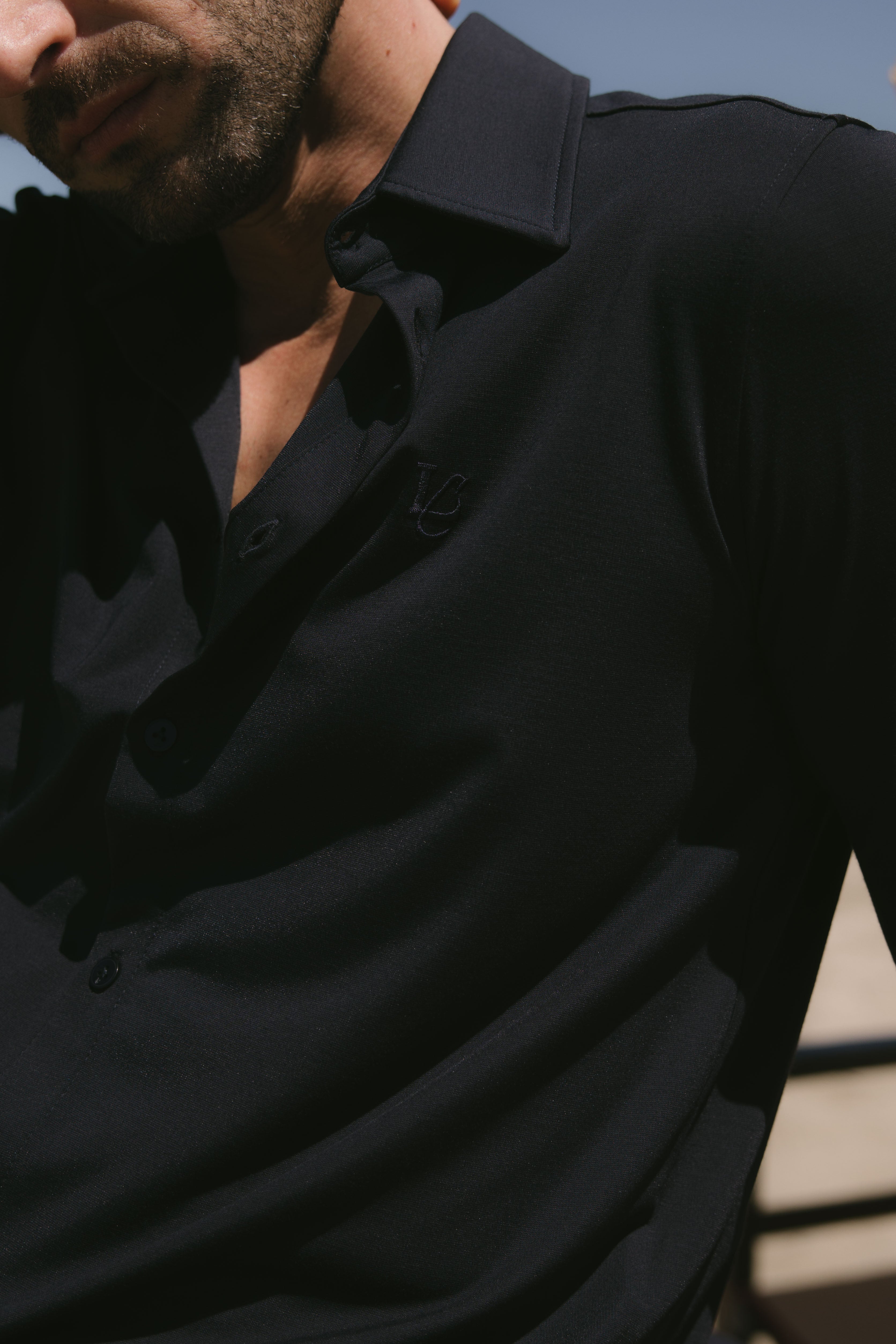 CAMICIA VISCOSA  BLU NAVY