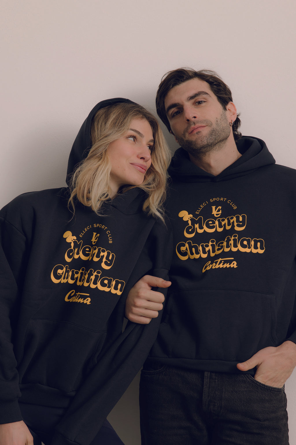 Felpa Cappuccio "Merry Christian" Blu - Unisex