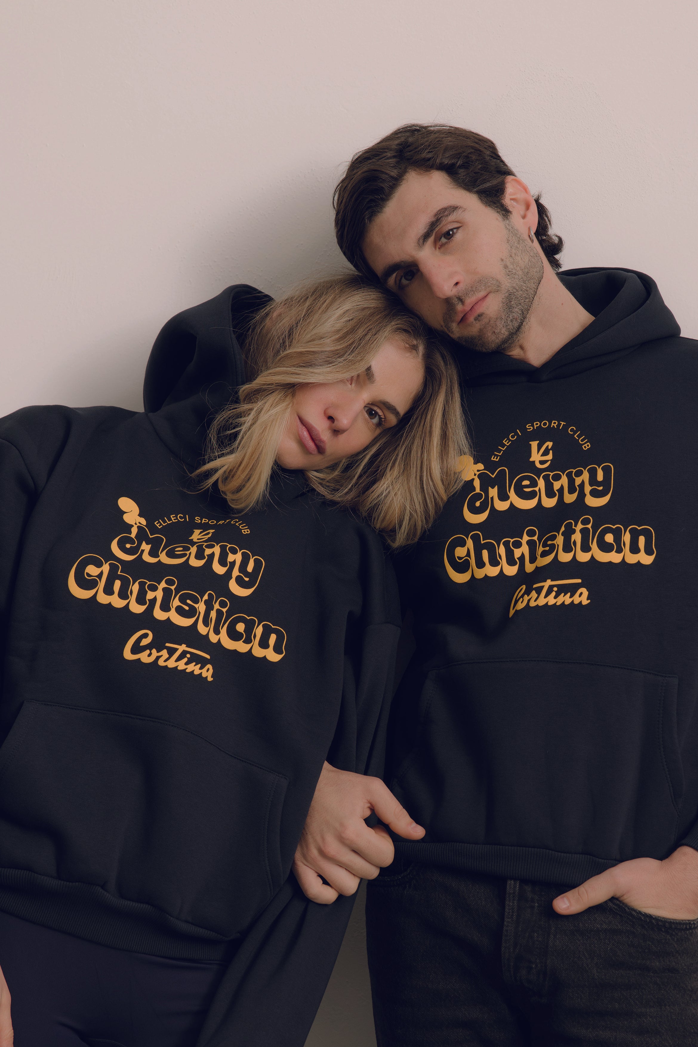 Felpa Cappuccio "Merry Christian" Blu - Unisex
