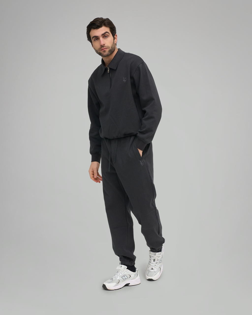 Felpa Polo - Grigio Fumo