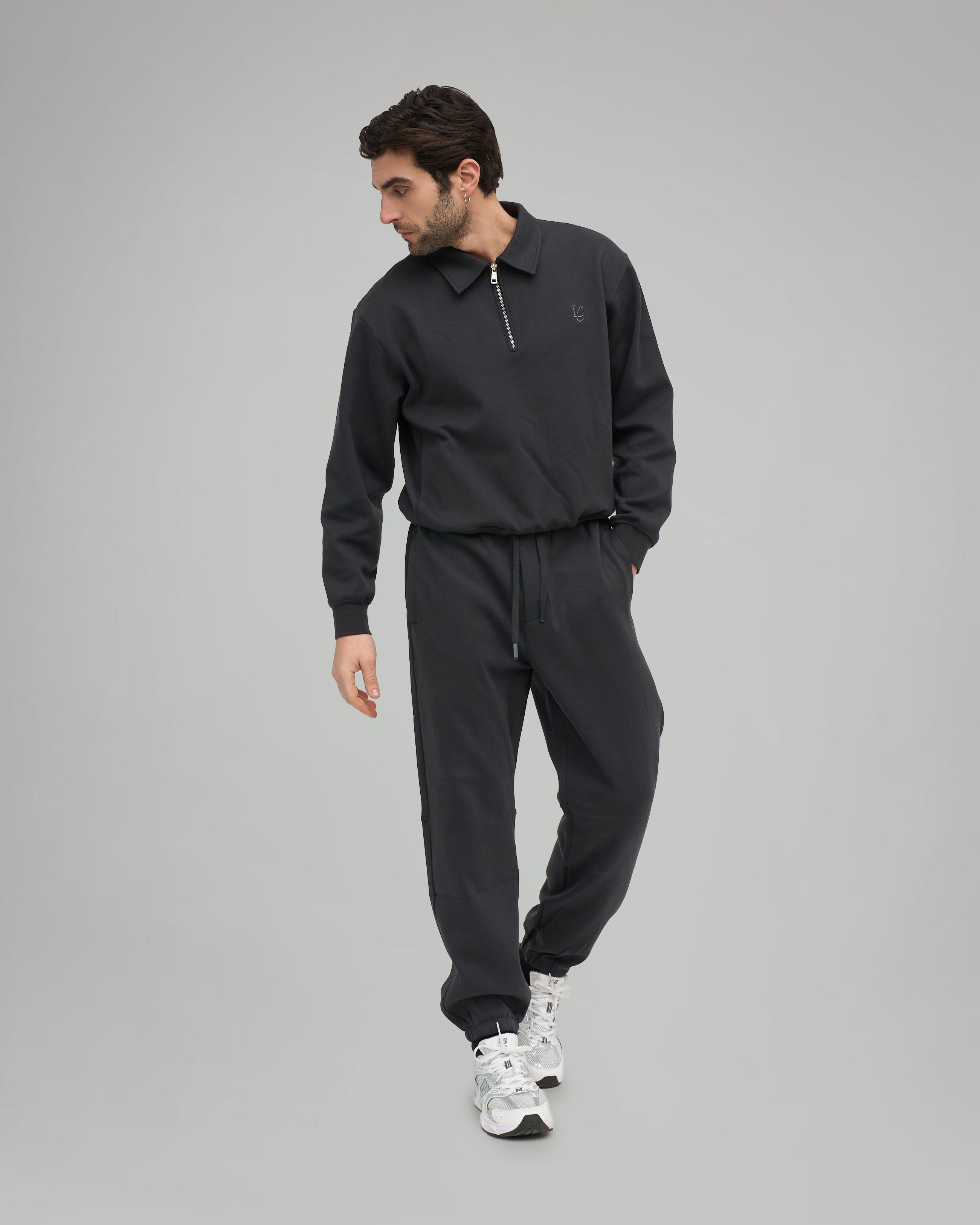 Felpa Polo - Grigio Fumo