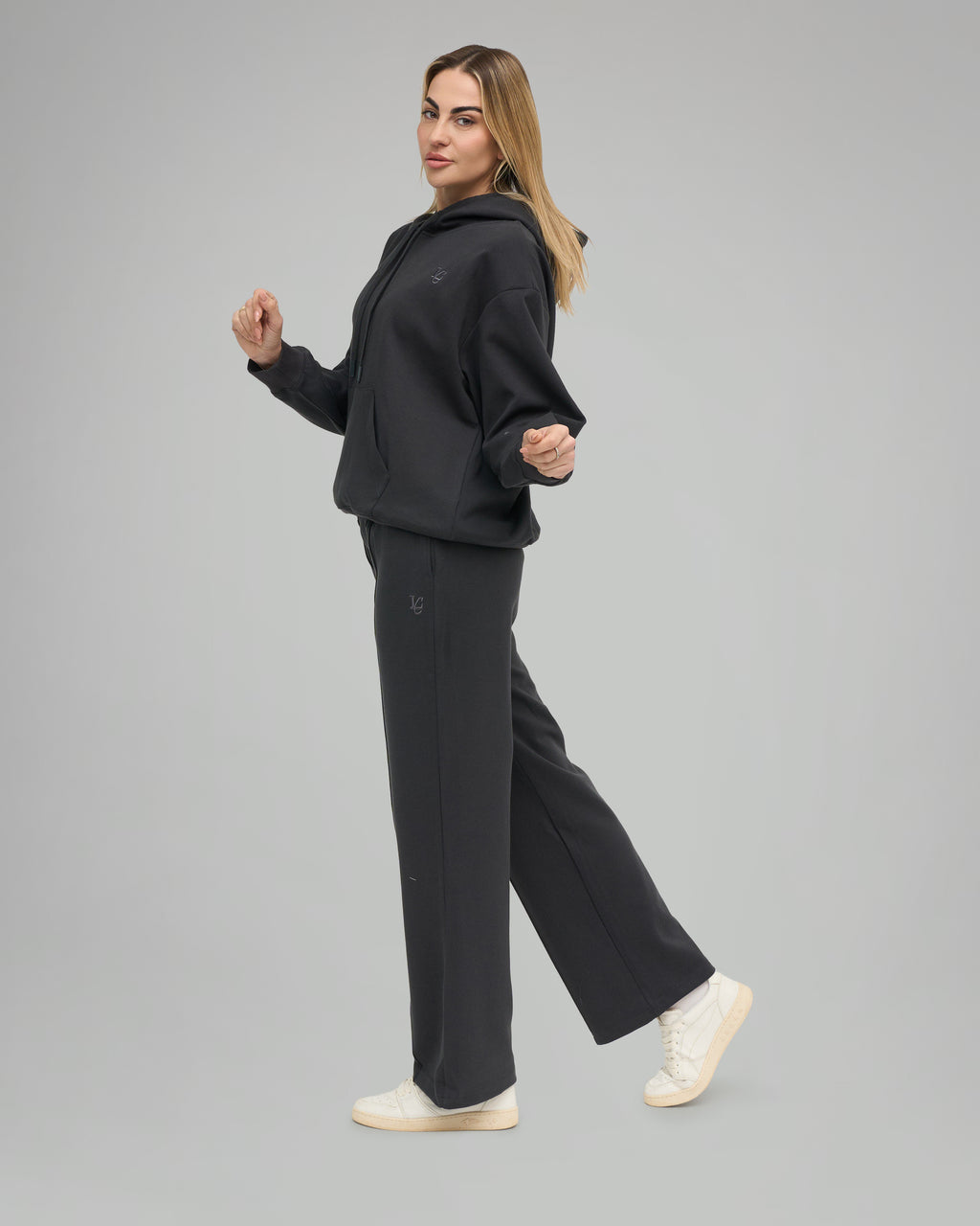 Felpa con Cappuccio - Grigio Fumo