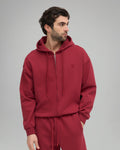 Felpa Cappuccio e Zip - Bordeaux