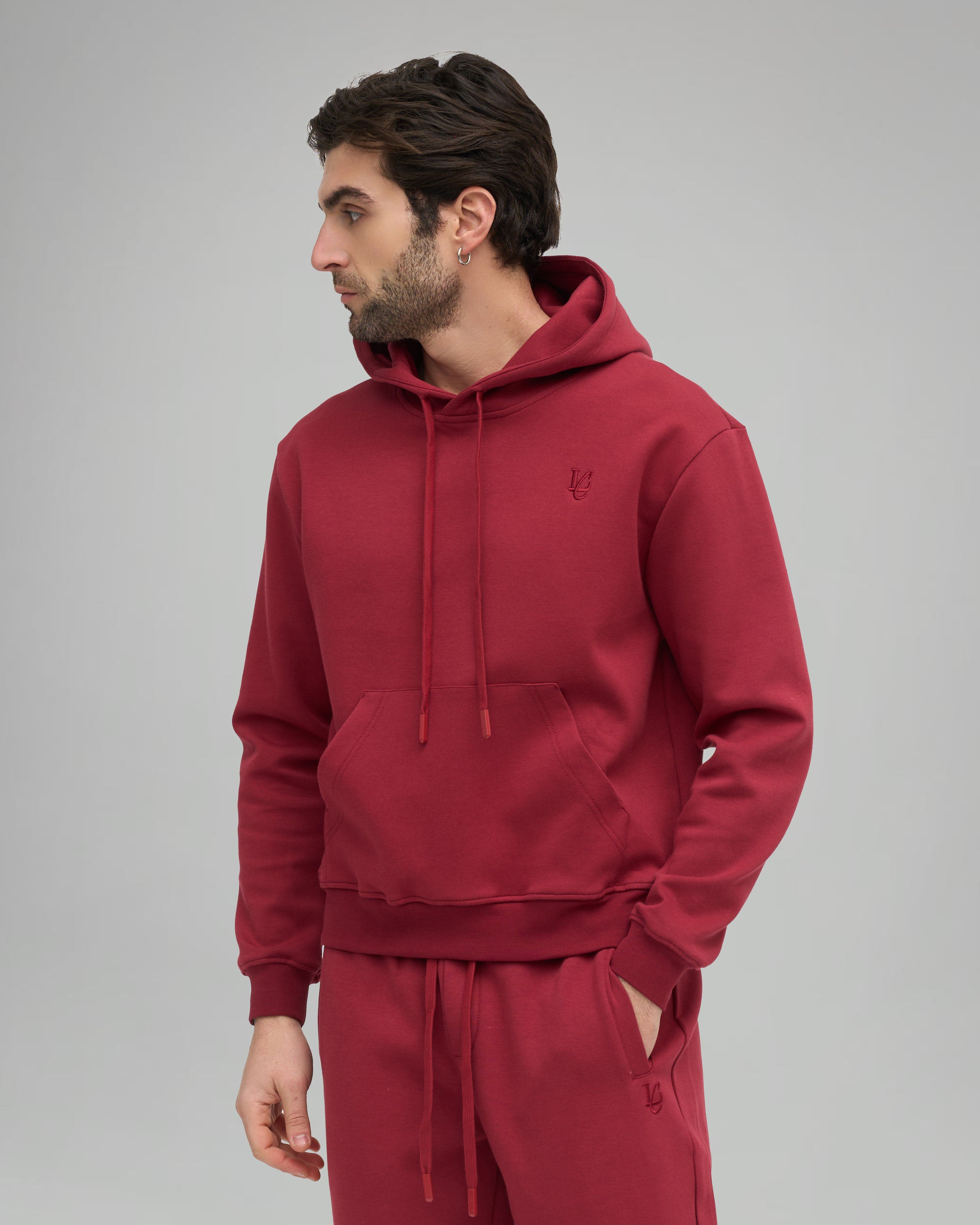 Felpa Cappuccio - Bordeaux