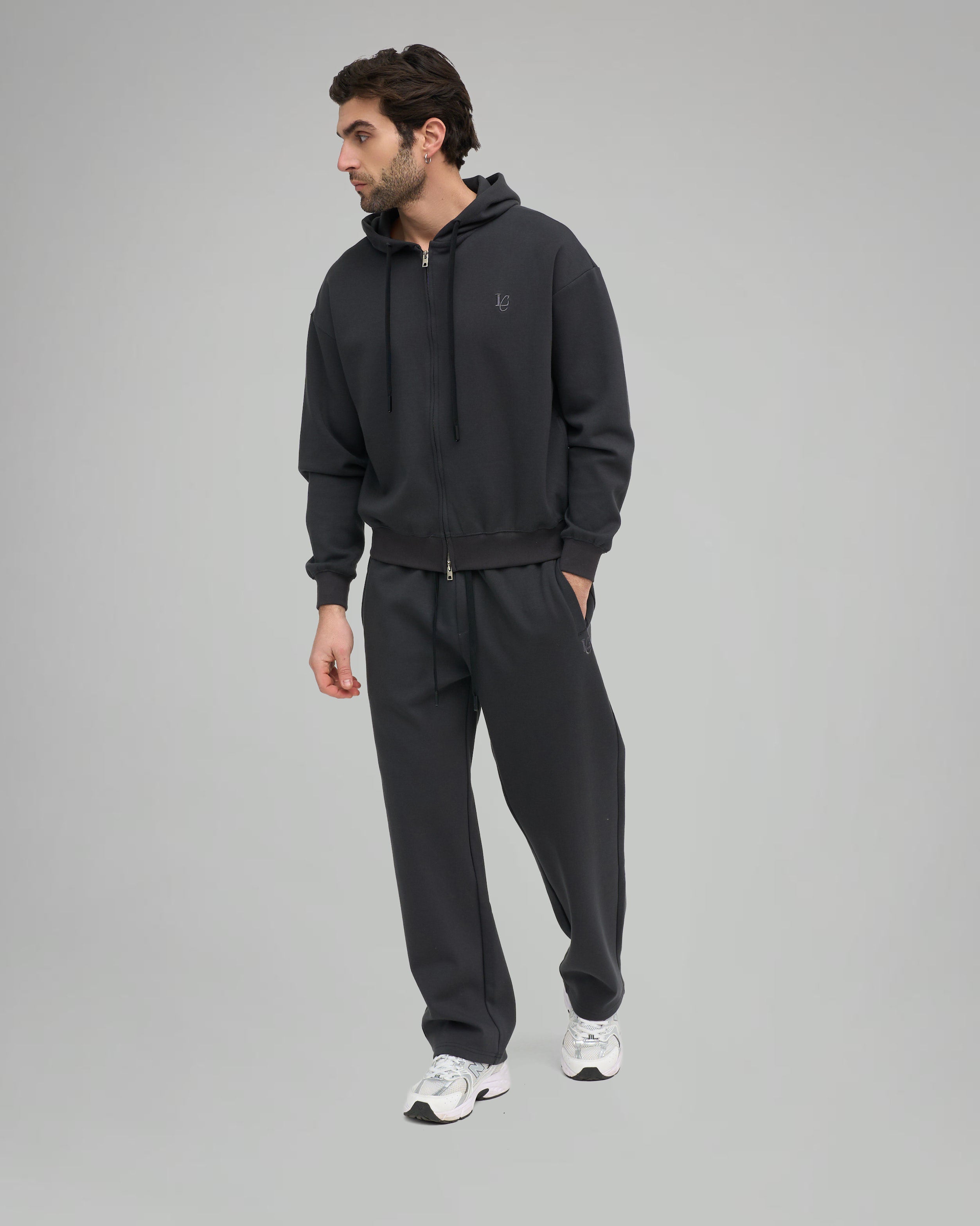 Pantalone Palazzo - Grigio Fumo