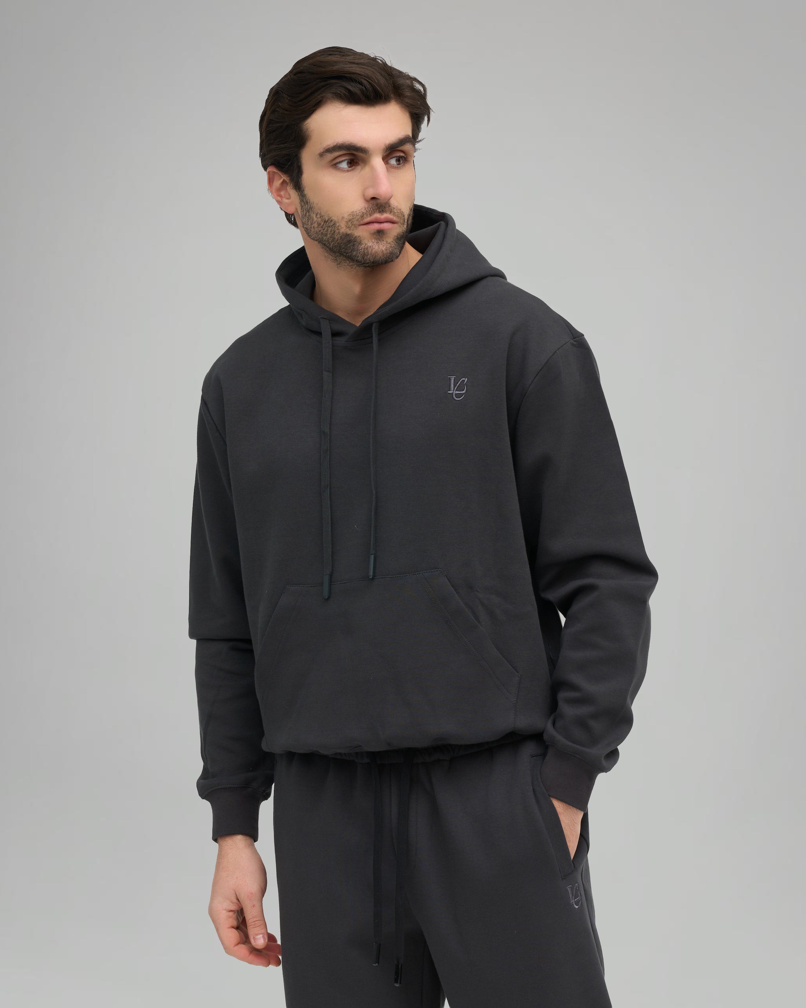 Felpa Cappuccio - Grigio Fumo