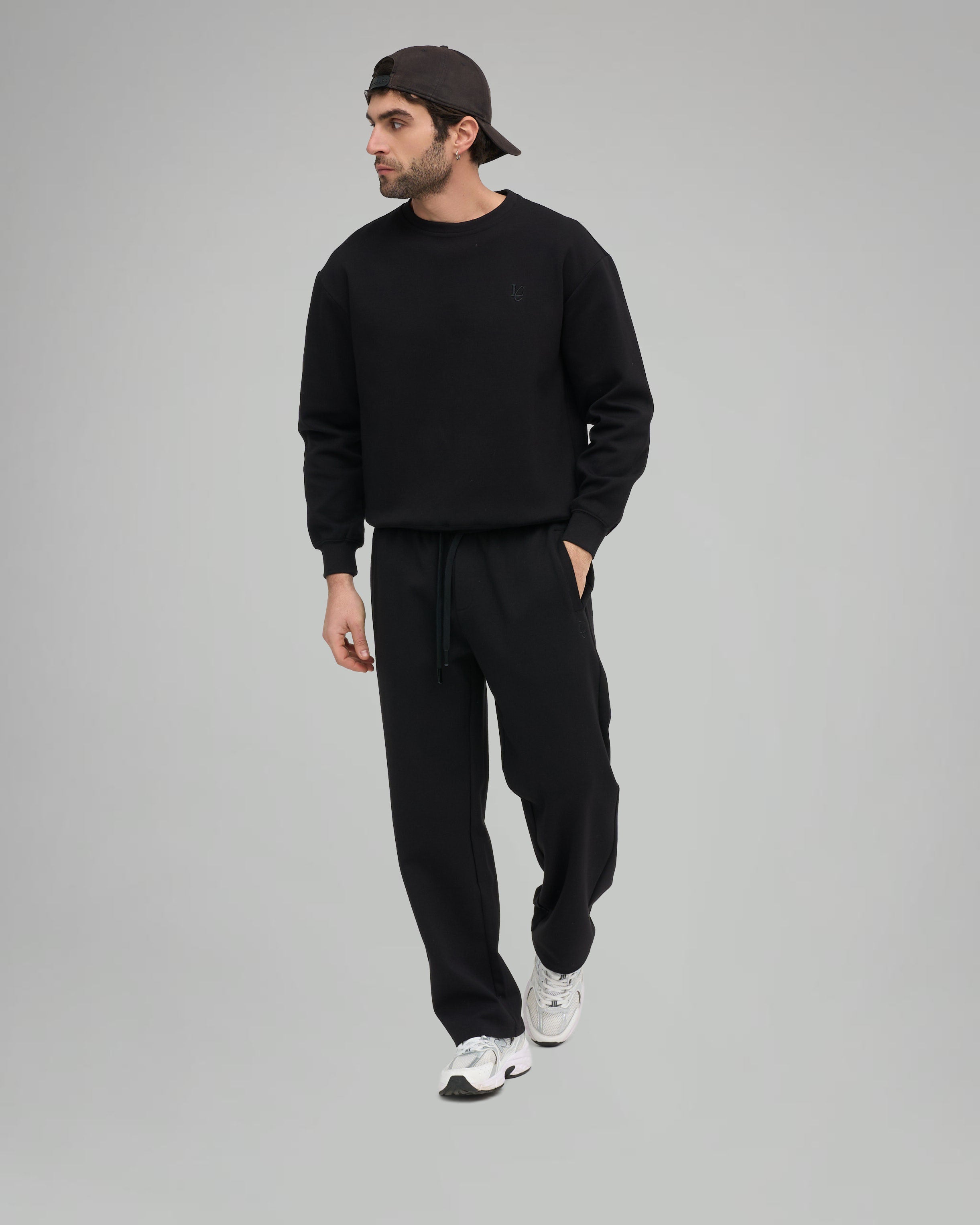 Felpa Girocollo - Black