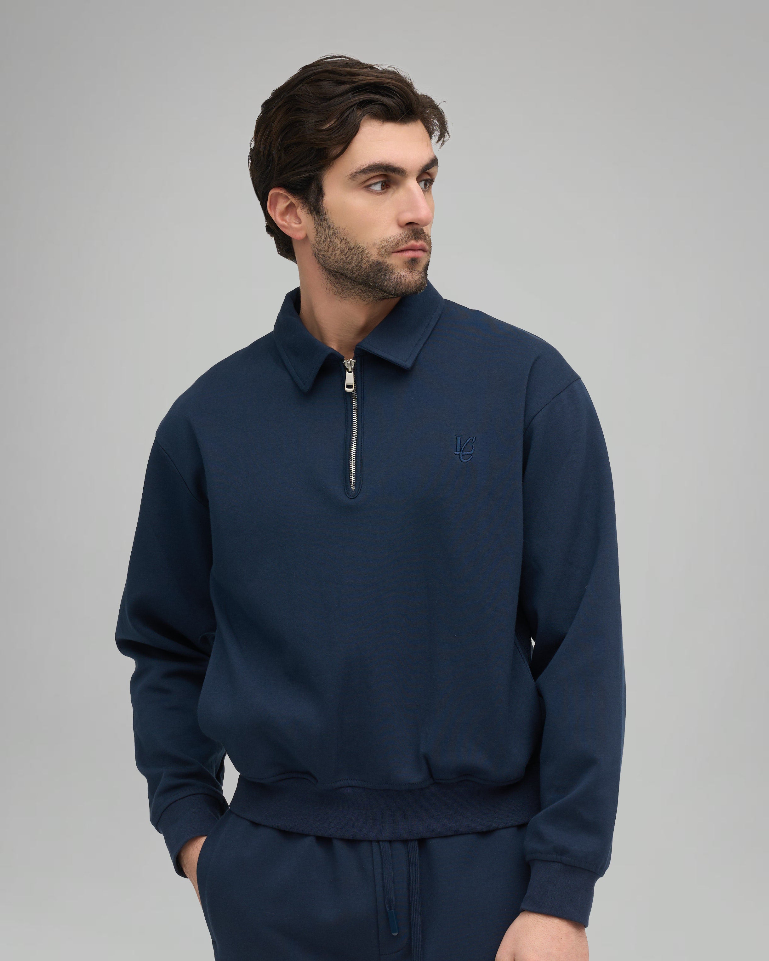 Felpa Polo - Blu Notte