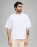 T-Shirt Over Strutturata - Bianco