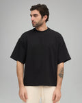 T-Shirt Over Strutturata - Black