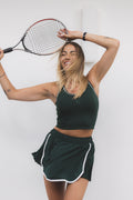SKIRT TENNIS EVERGREEN/WHITE