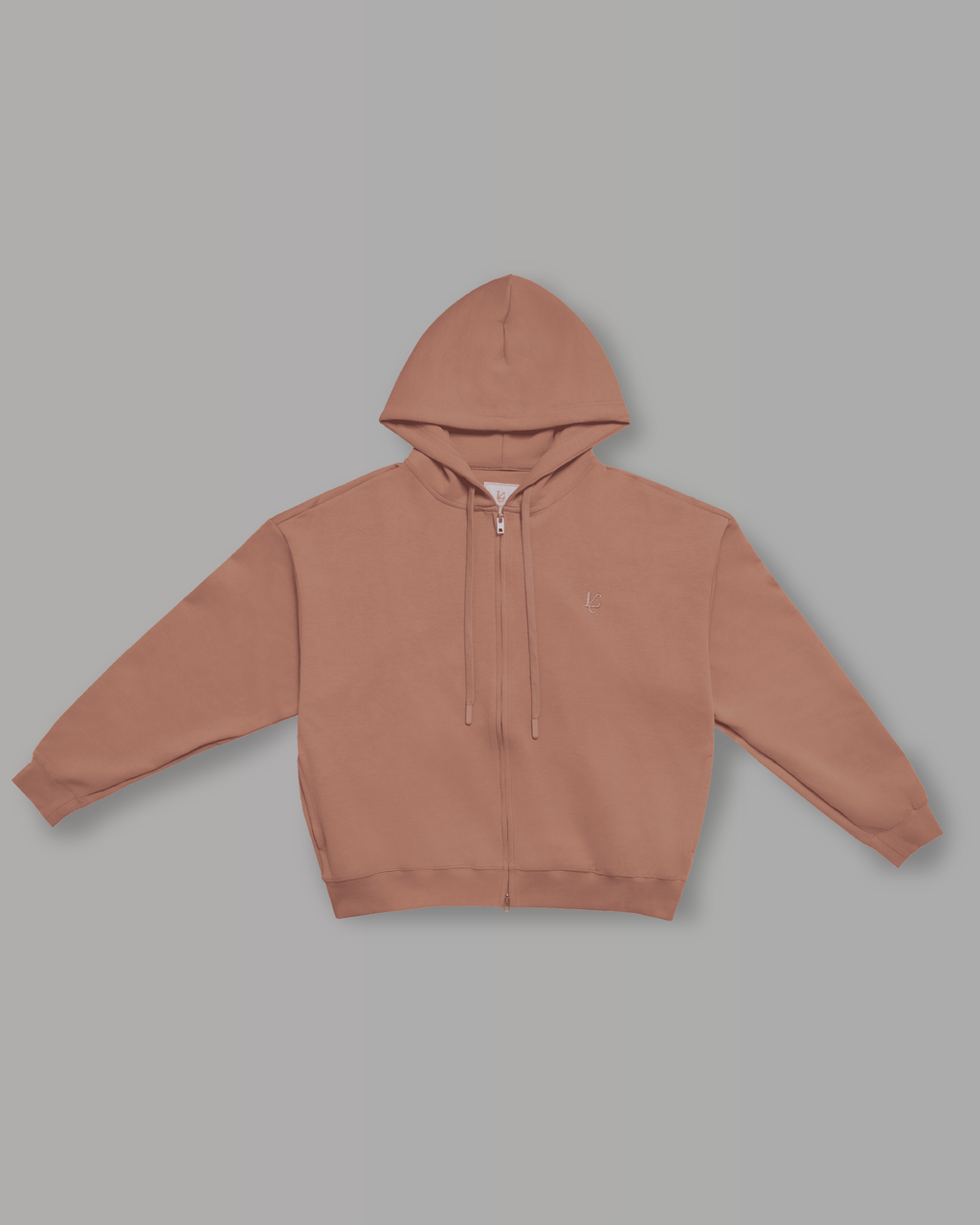 Felpa Cappuccio e Zip - Caramel