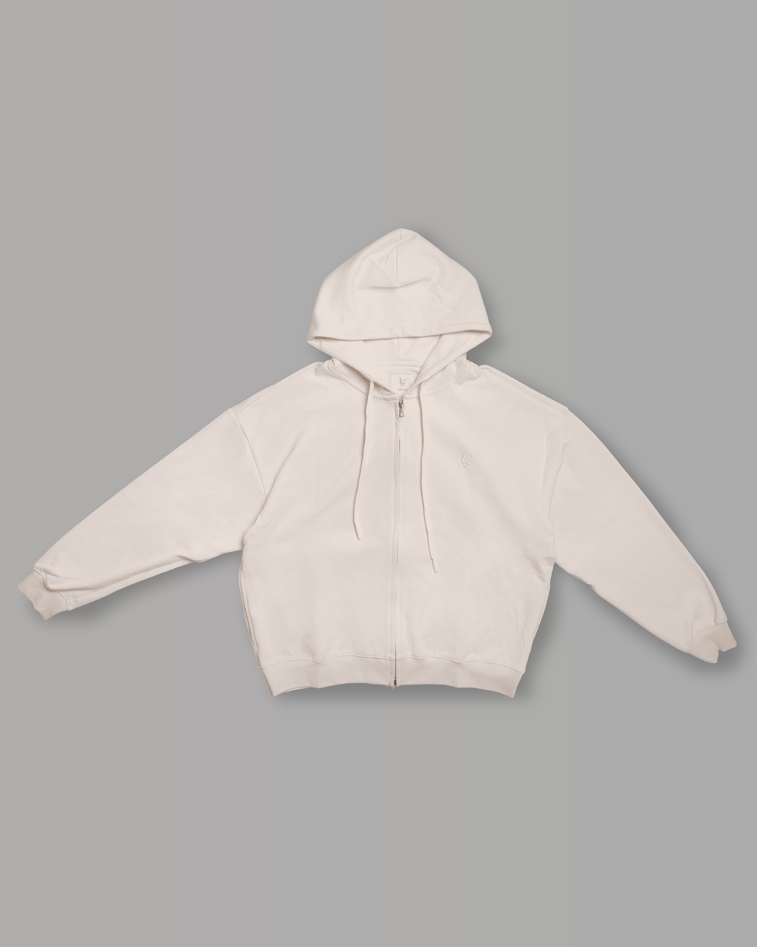 Felpa Cappuccio e Zip - Crema
