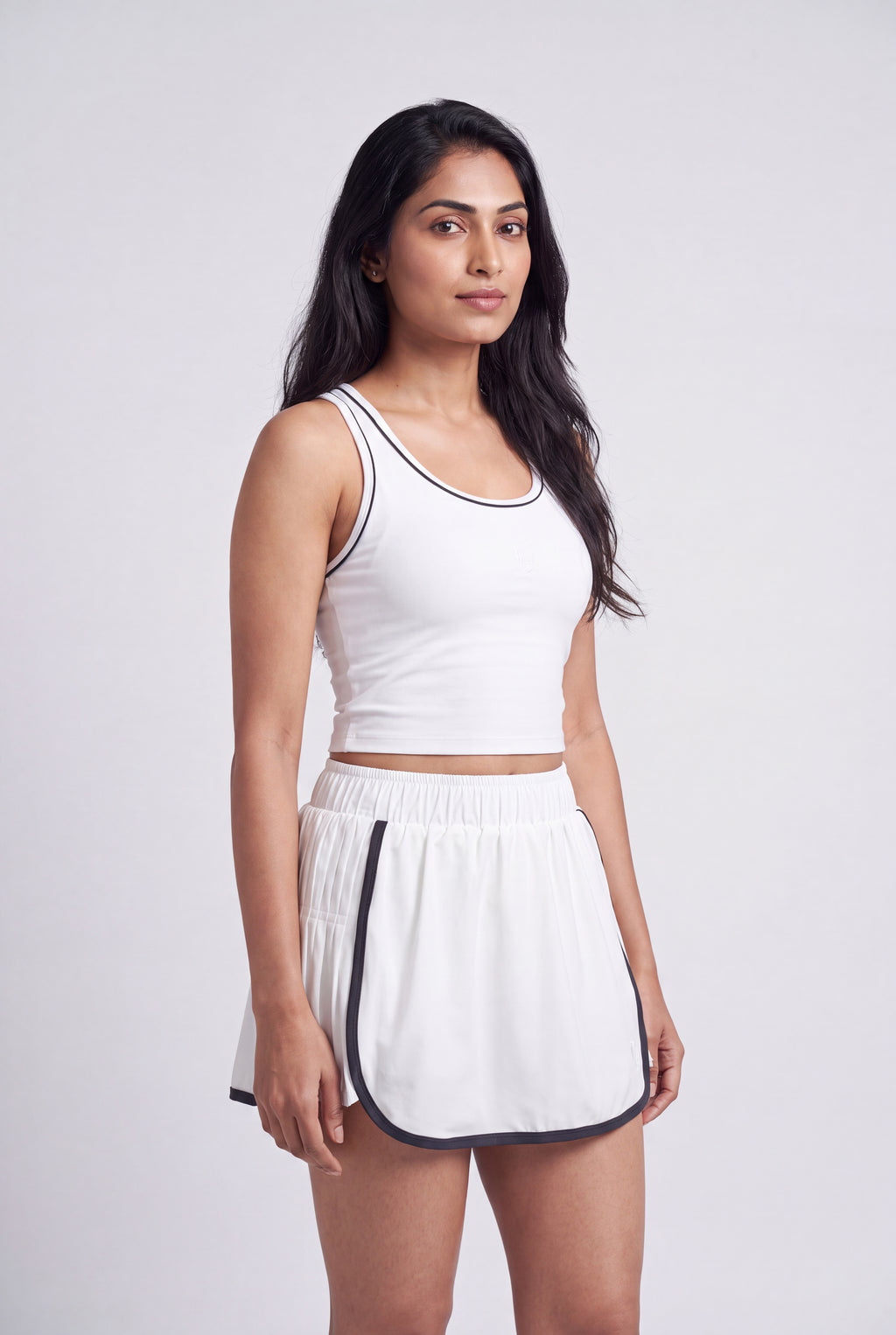 CANOTTA TOP WHITE/BLUE NAVY