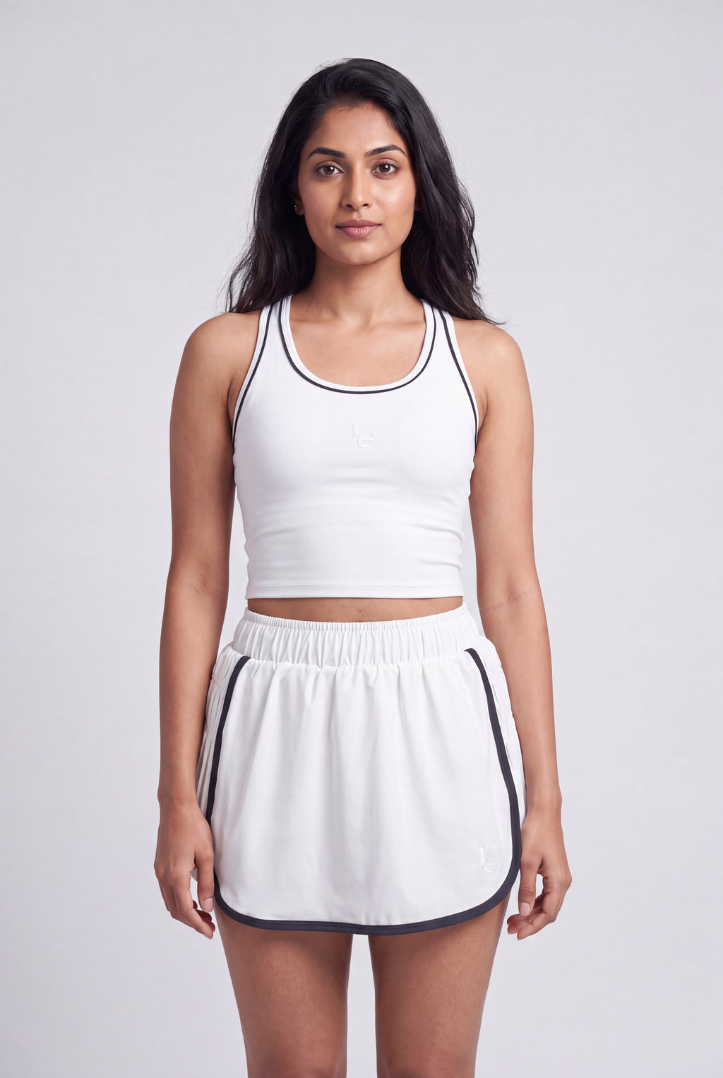 CANOTTA TOP WHITE/BLUE NAVY