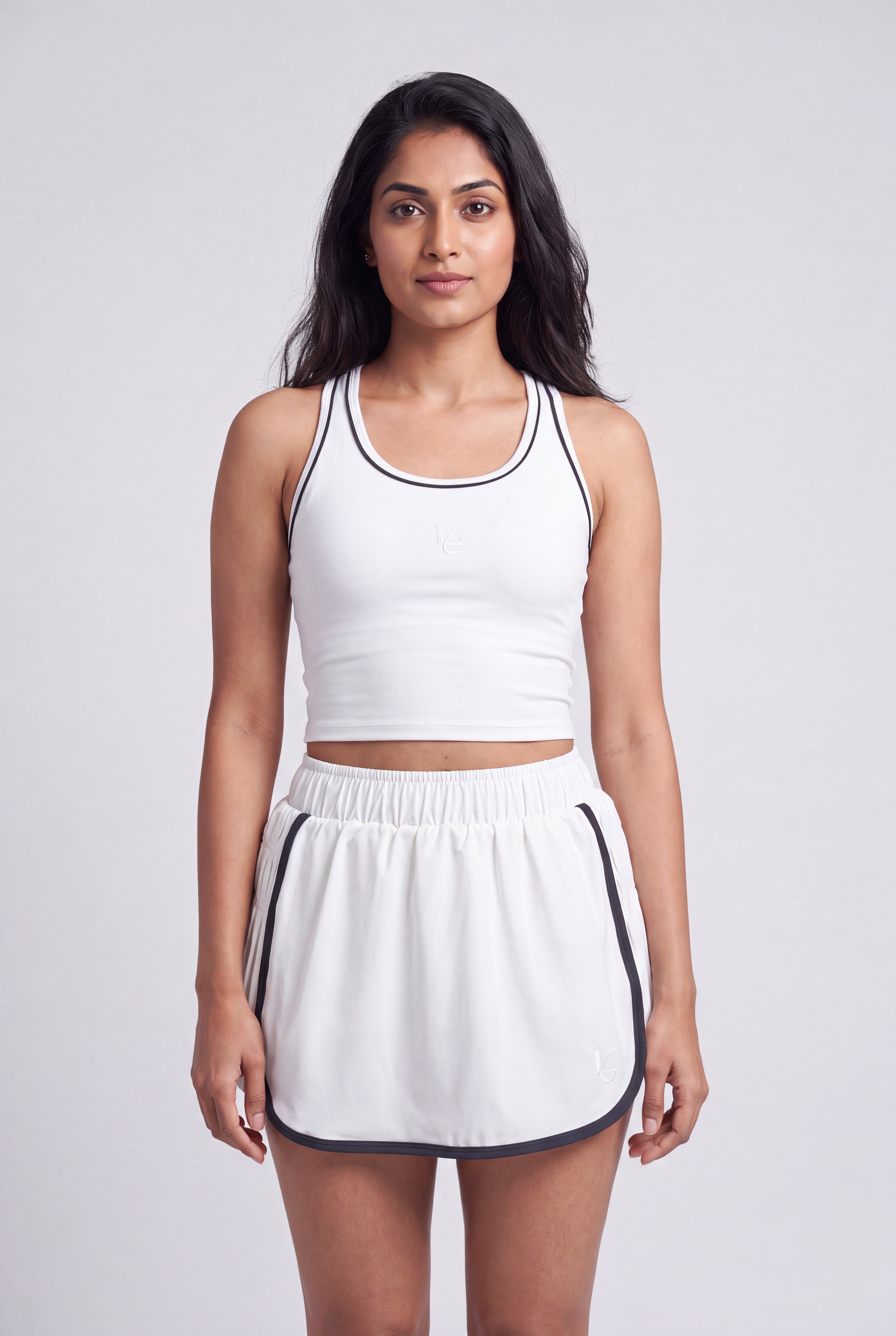 CANOTTA TOP WHITE/BLUE NAVY