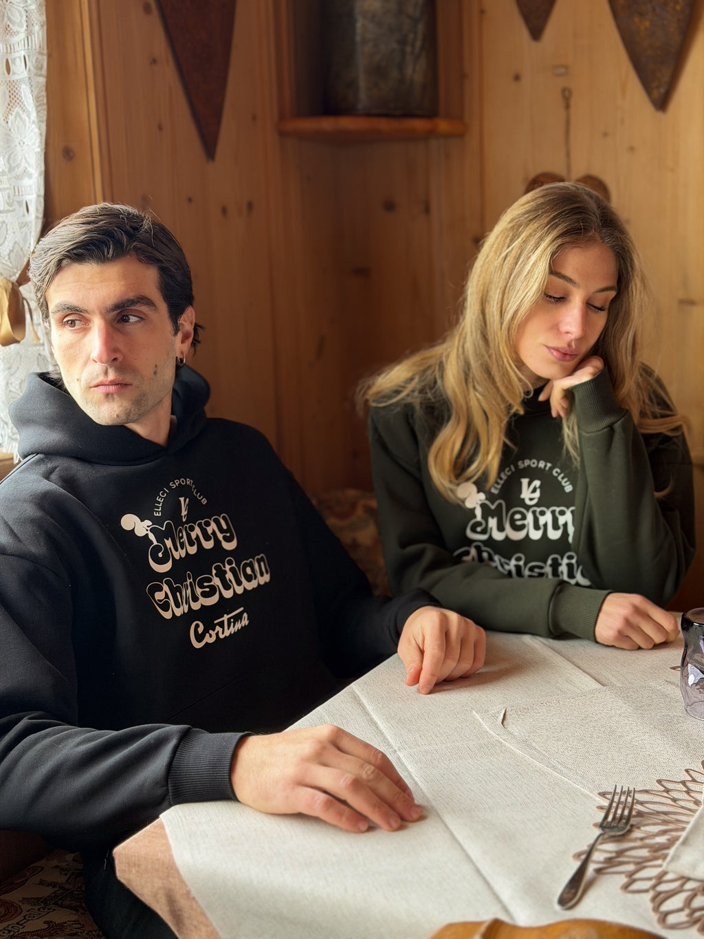 Felpa Girocollo "Merry Christian" Militare - Unisex