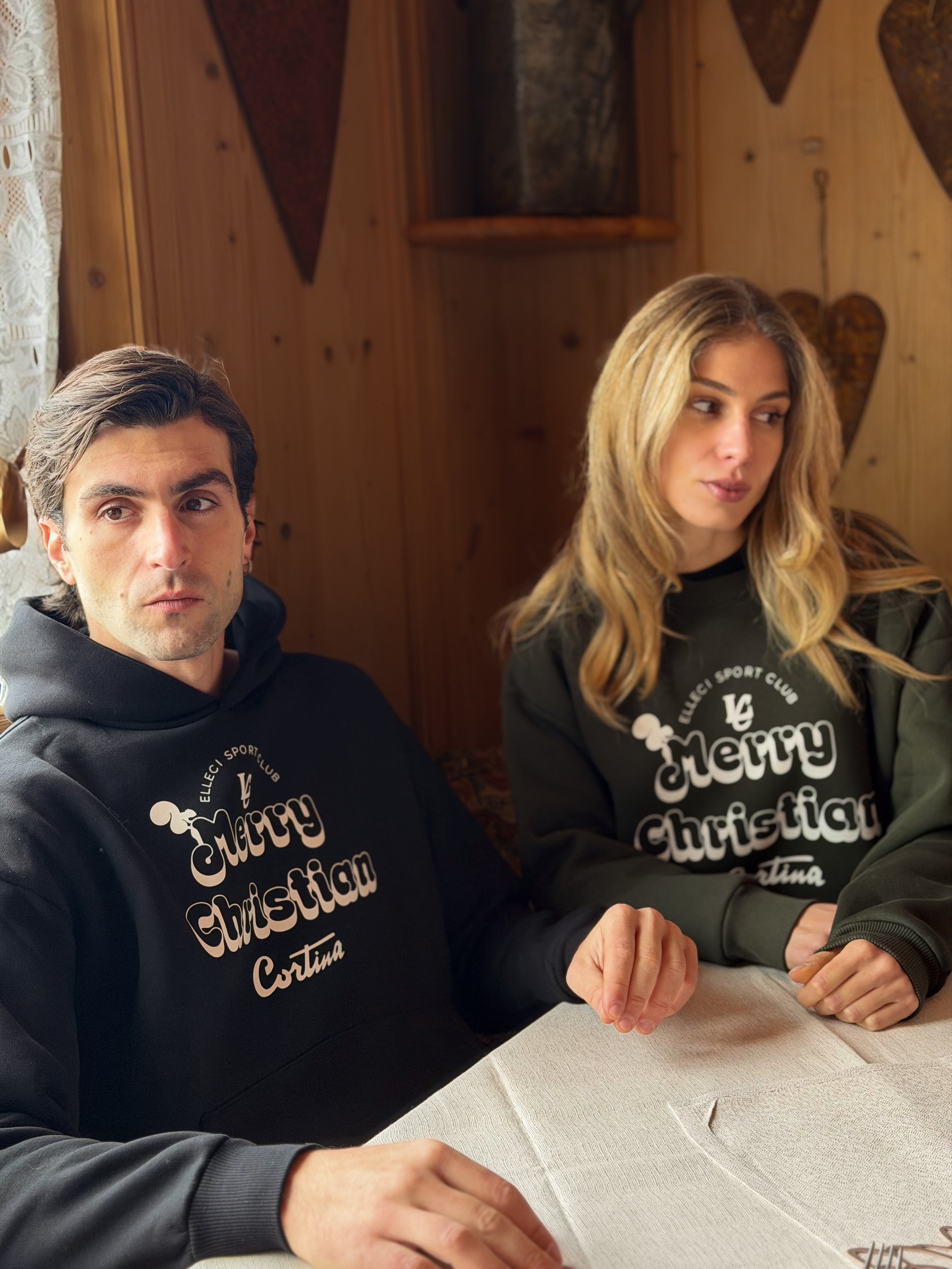 Felpa Cappuccio "Merry Christian" Nero - Unisex