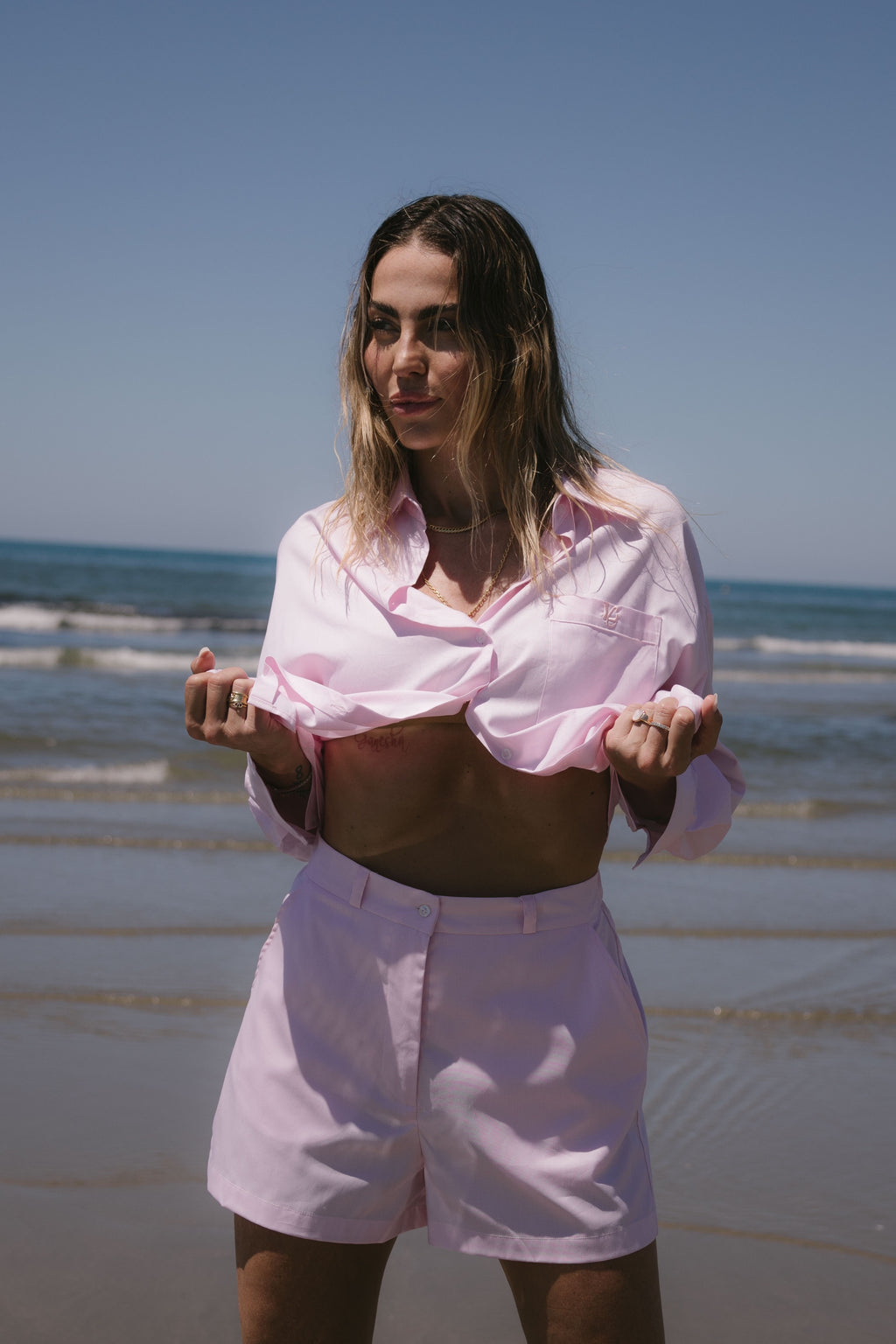 SHORTS COTONE ROSA