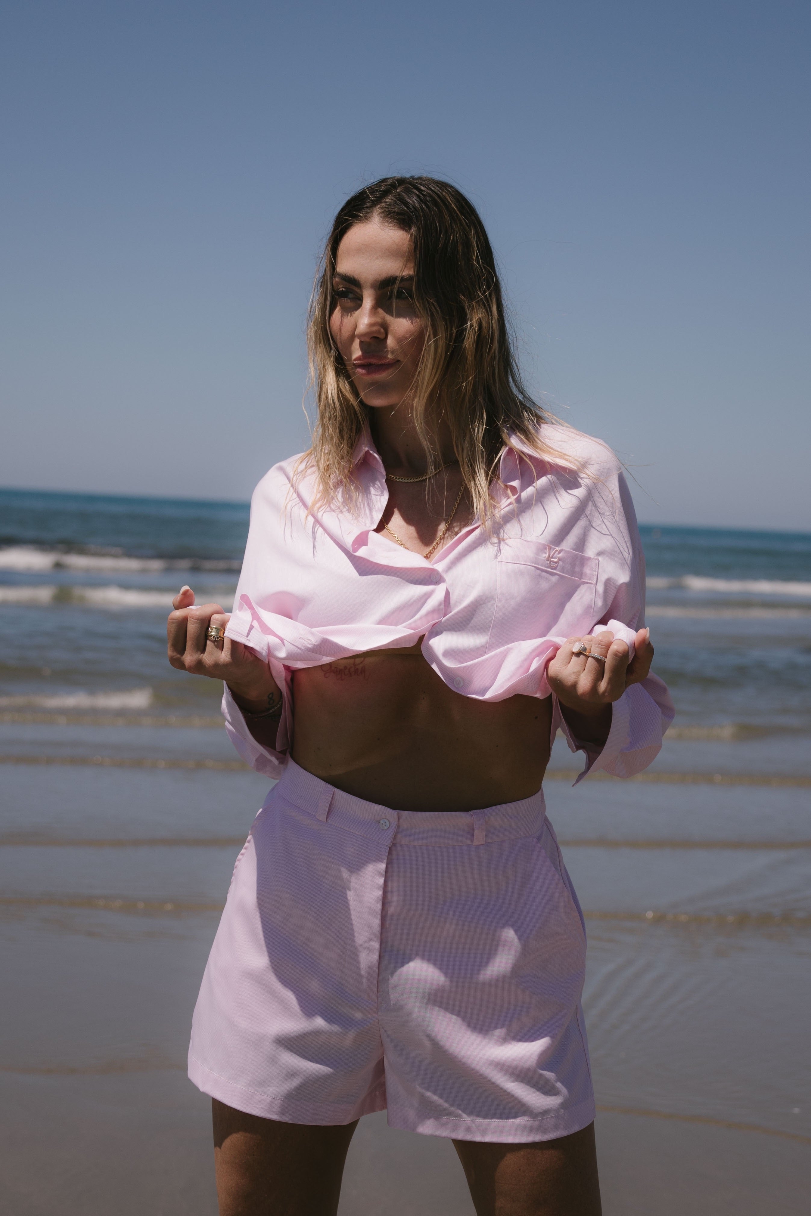 SHORTS COTONE ROSA