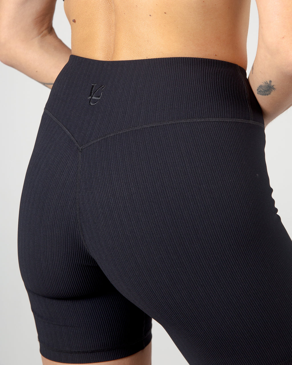 Ciclista Ribbed - Nero