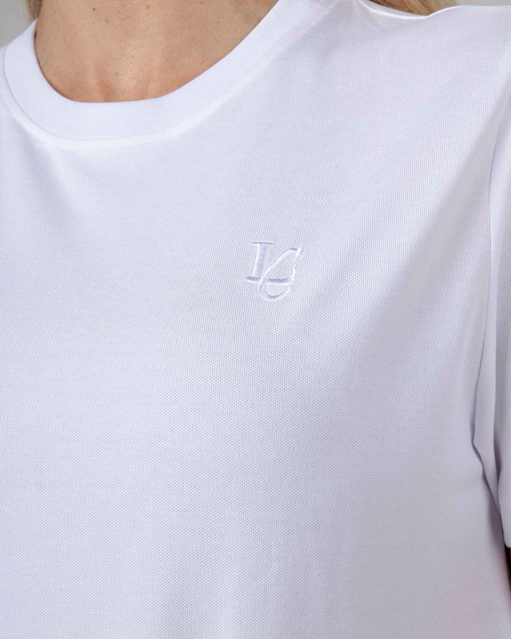 T-Shirt Regular in Pique - Bianco