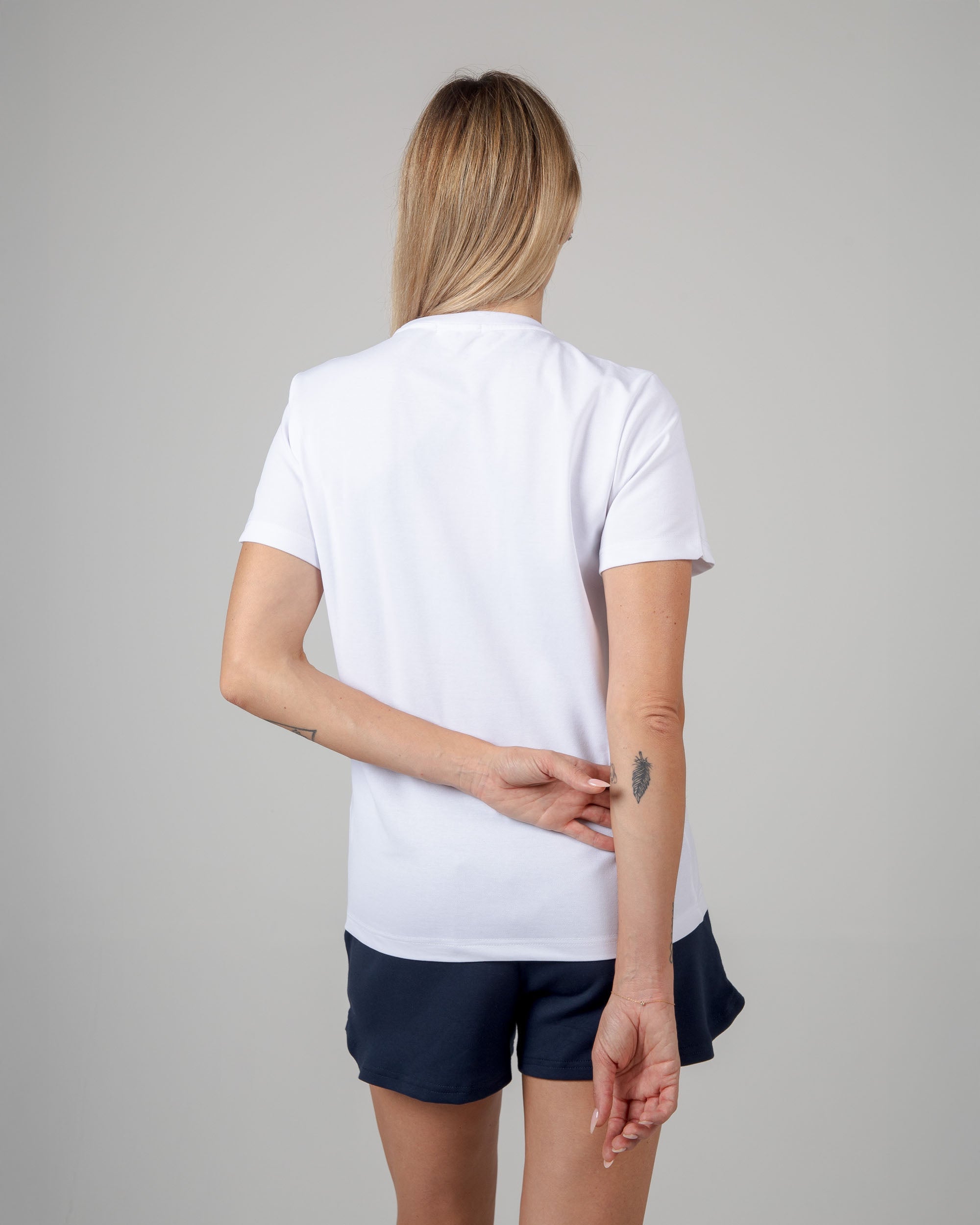 T-Shirt Regular in Pique - Bianco