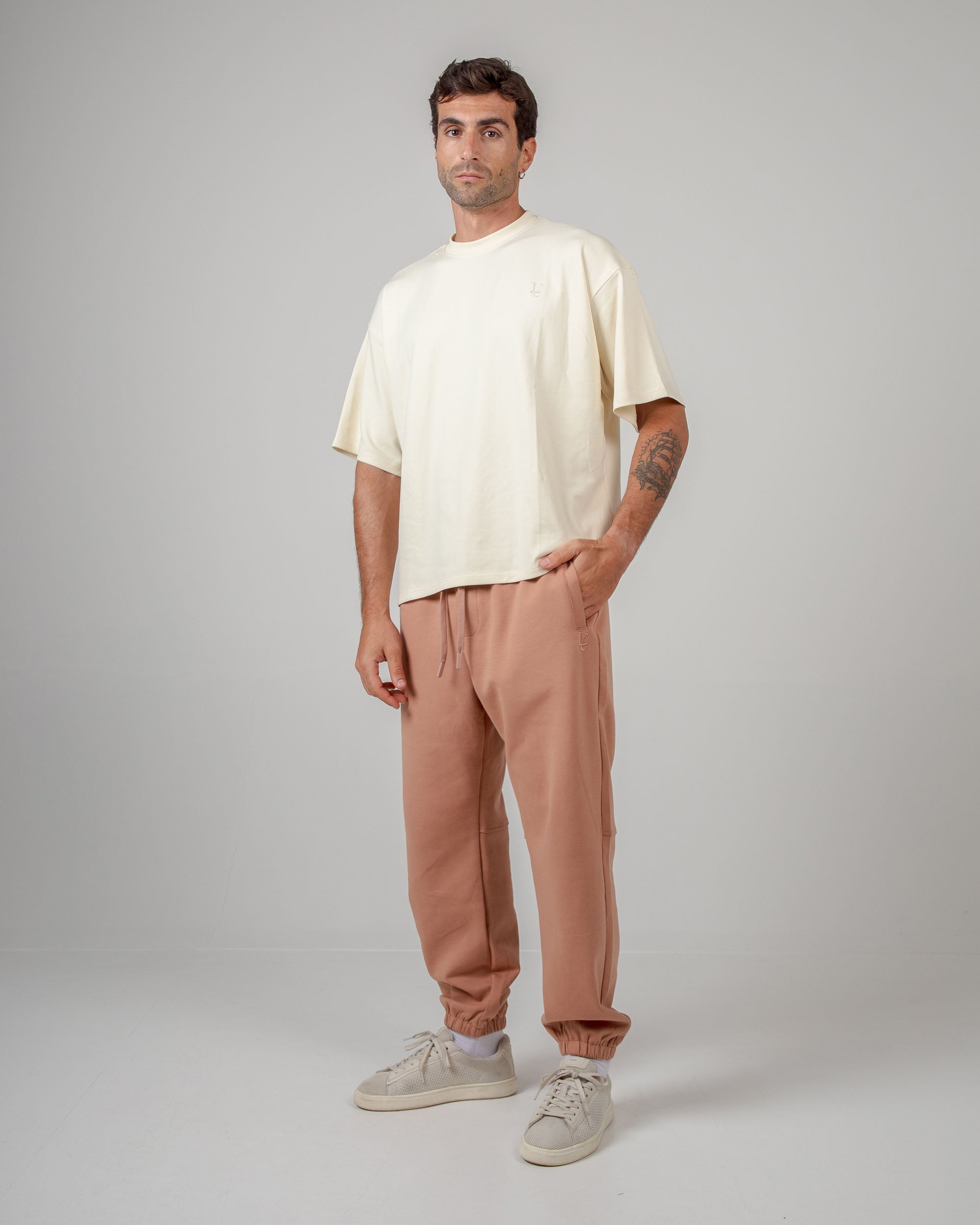 T-Shirt Over Strutturata - French Vanilla