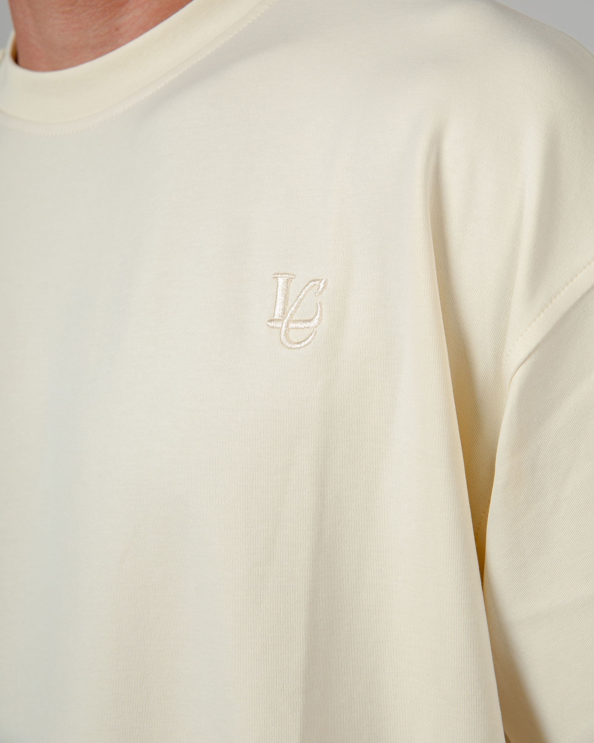 T-Shirt Over Strutturata - French Vanilla