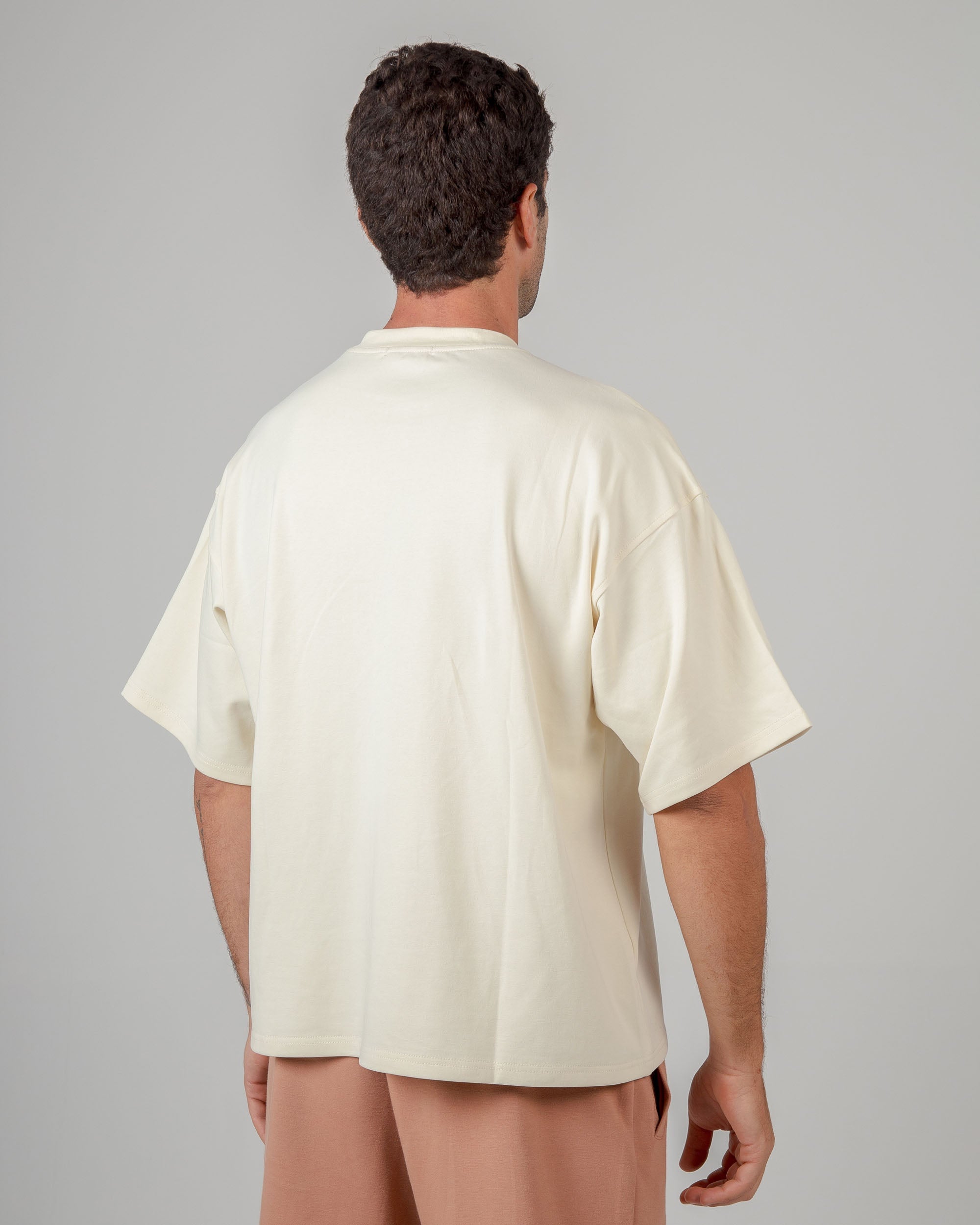 T-Shirt Over Strutturata - French Vanilla