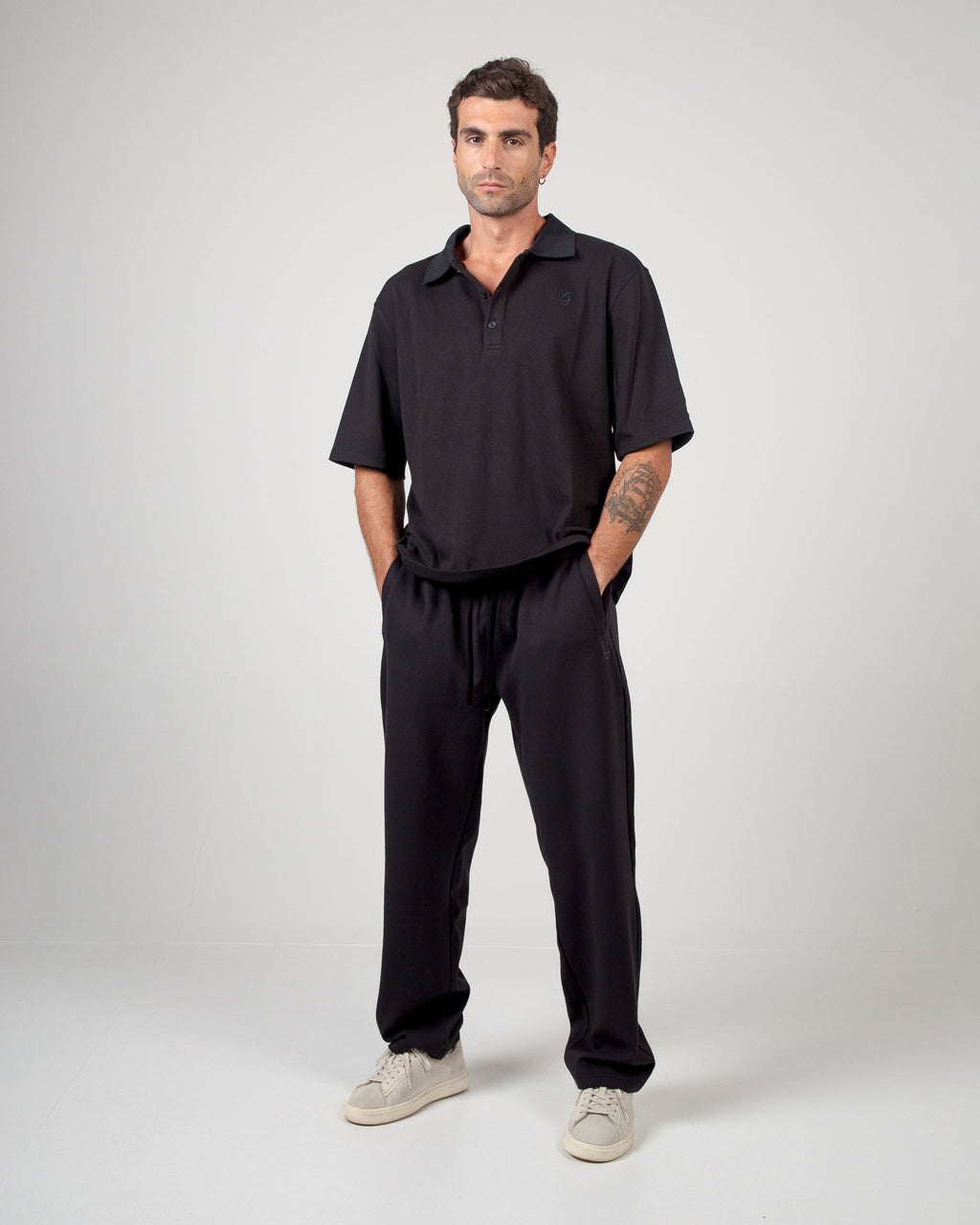 Polo Over Strutturata - Black