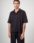 Polo Over Strutturata - Black