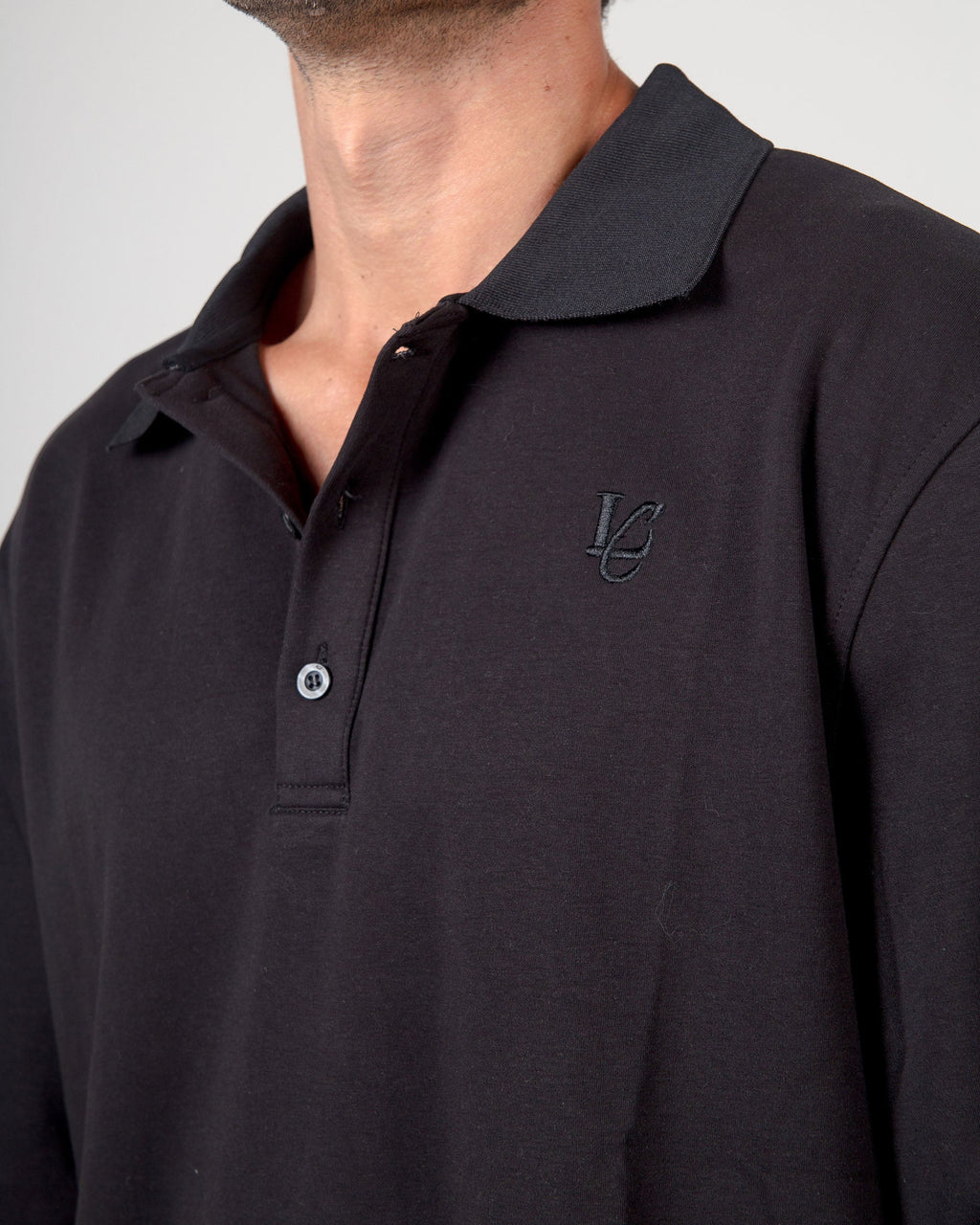 Polo Over Strutturata - Black
