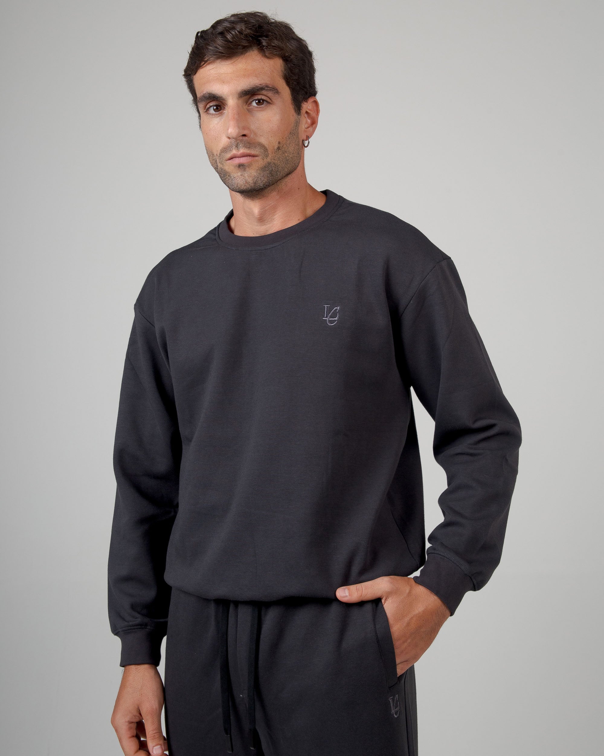 Felpa Girocollo - Grigio Fumo