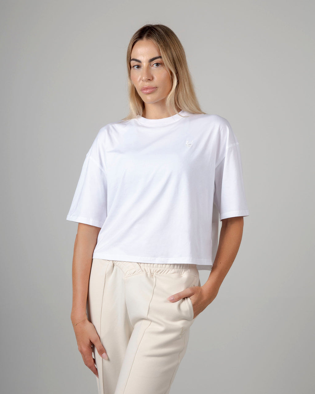 T-Shirt Over Crop - Bianco