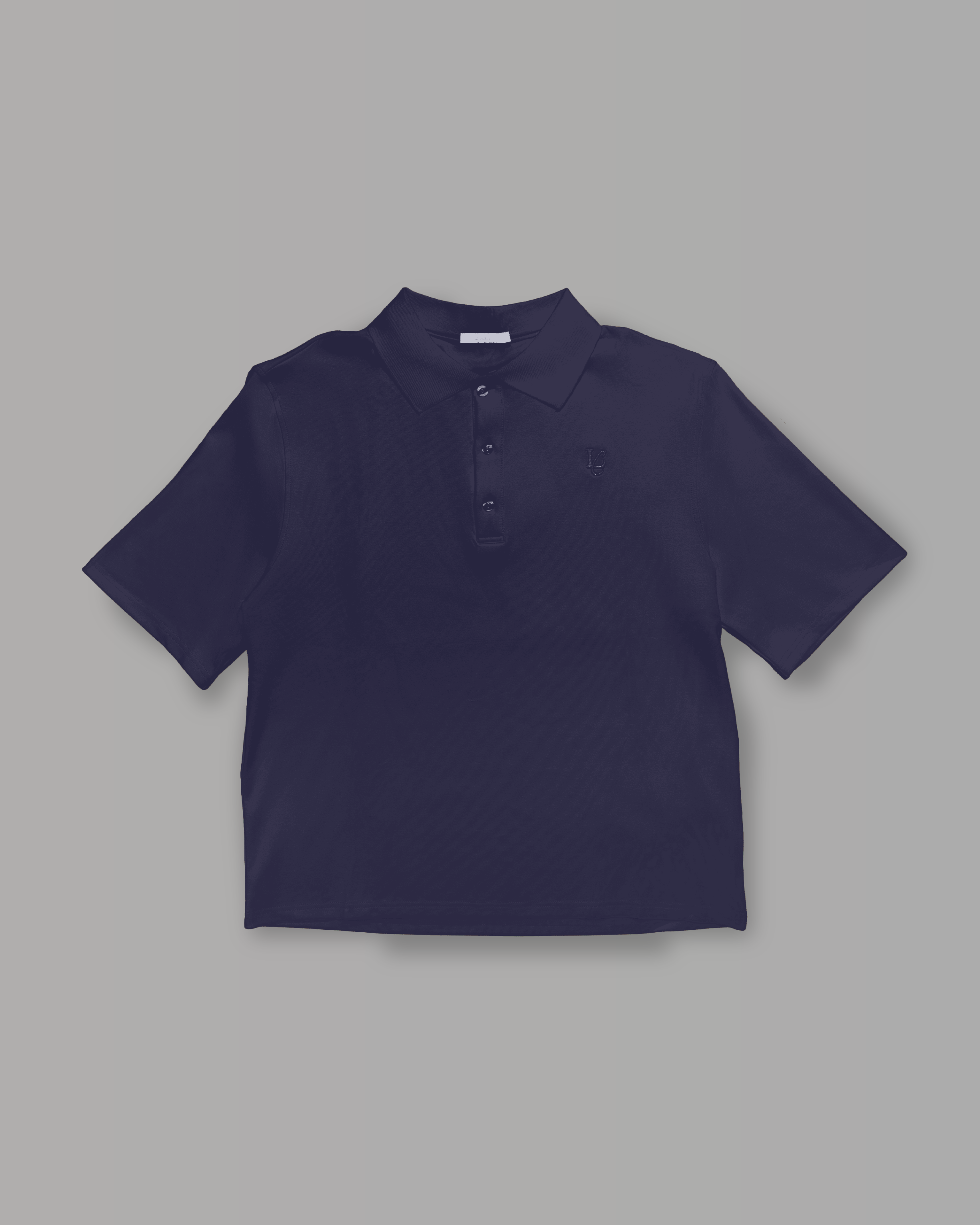 Polo Over Strutturata - Blu Navy