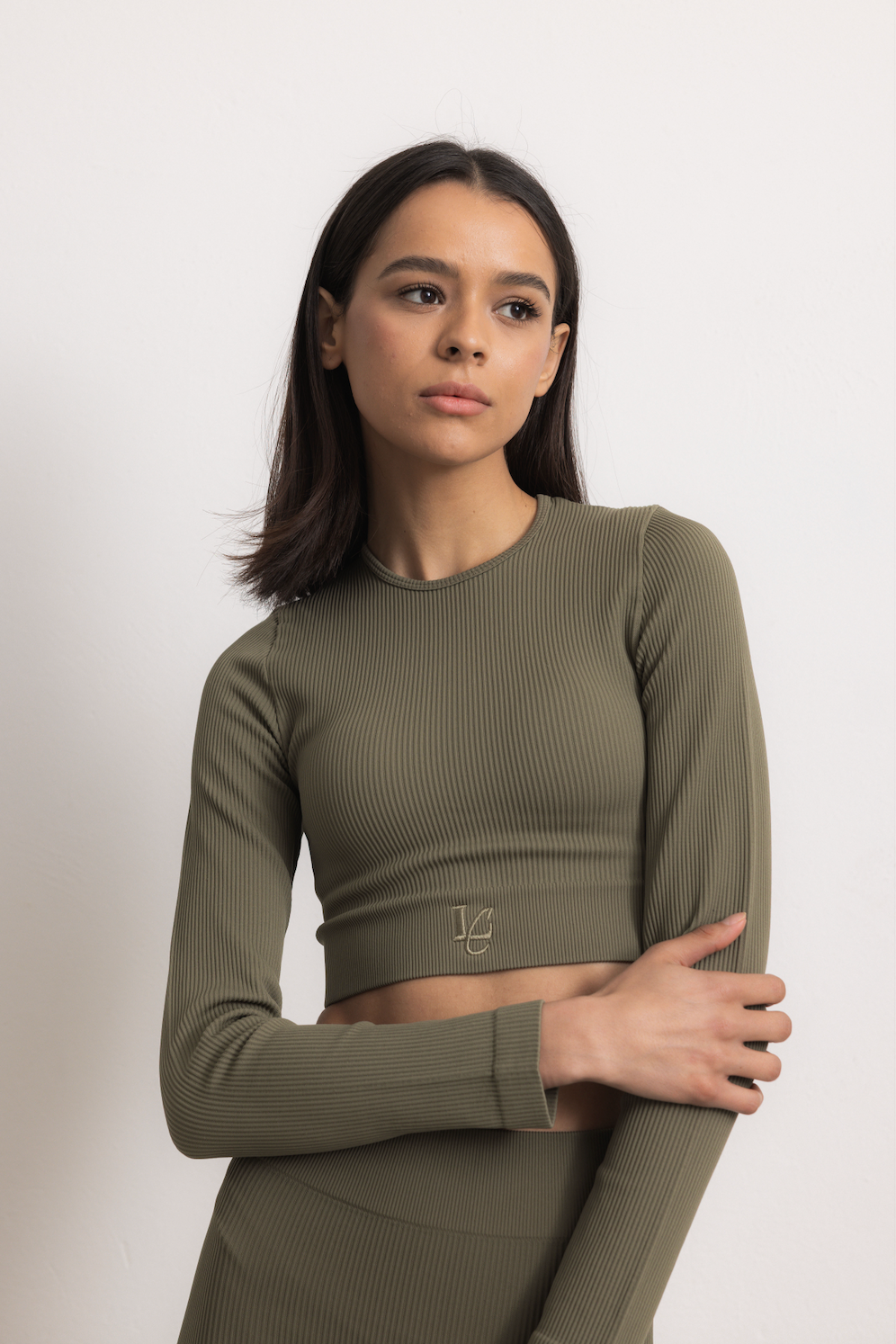Long Sleeve Top Seamless - Army Green