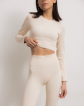 Long Sleeve Top Seamless - Butter Cream