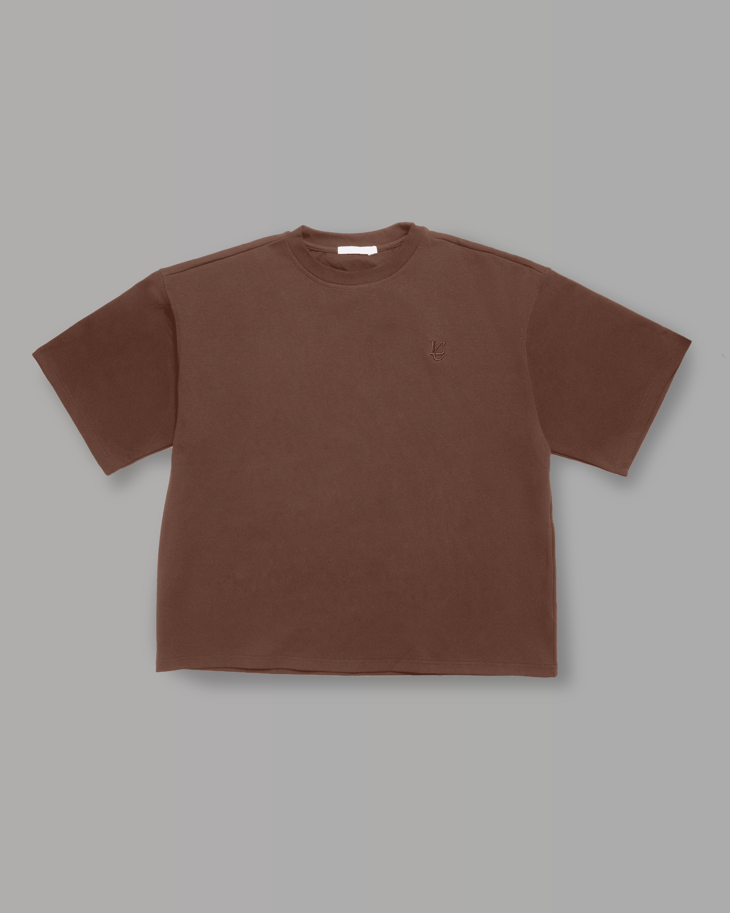 T-Shirt Over Strutturata - Cioccolato