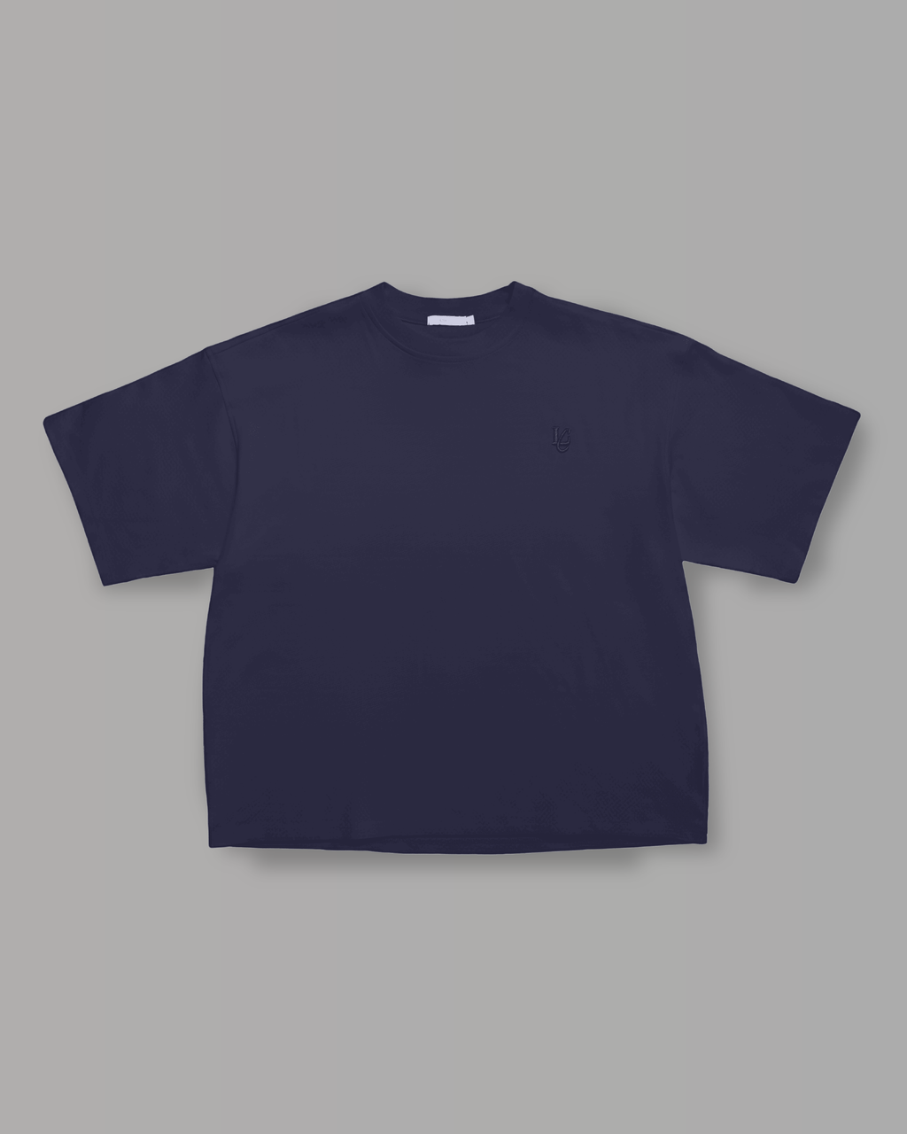 T-Shirt Over Strutturata - Blu Navy